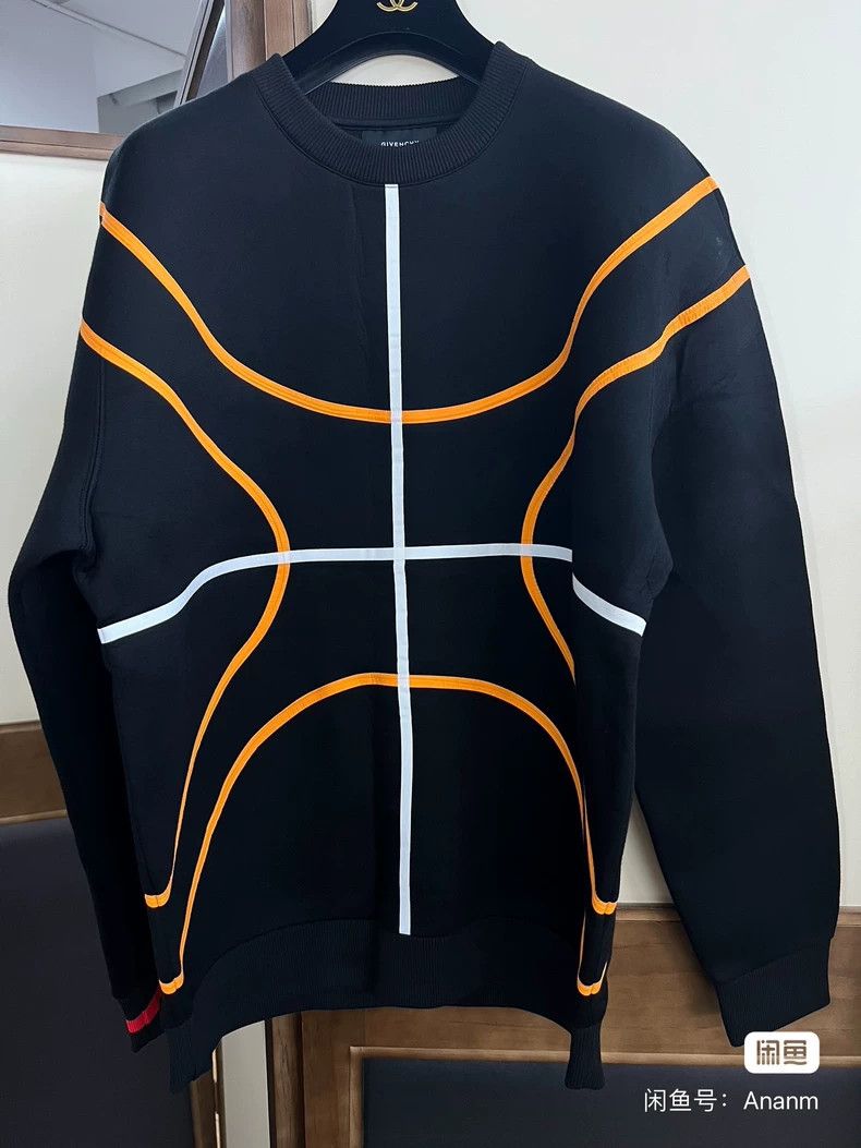 Givenchy Givenchy Space Cotton Hoodie, Size M, Black Base with Oran Size US M / EU 48-50 / 2 - 1 Thumbnail