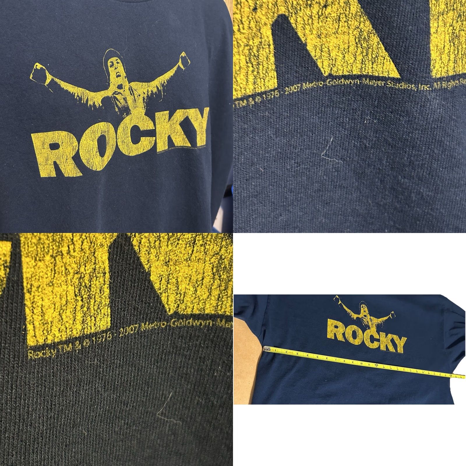 Vintage Rocky Balboa Sylvester Stallone Graphic Shirt Men 2XL Navy Blue T-Shirt Size US XXL / EU 58 / 5 - 8 Thumbnail