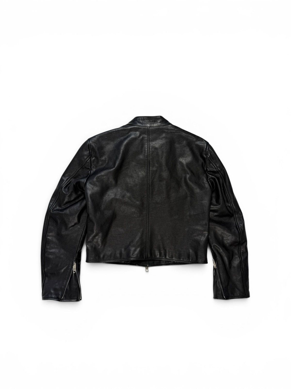 Balenciaga Balenciaga Racer Jacket Black Leather Size M / US 6-8 / IT 42-44 - 2 Thumbnail