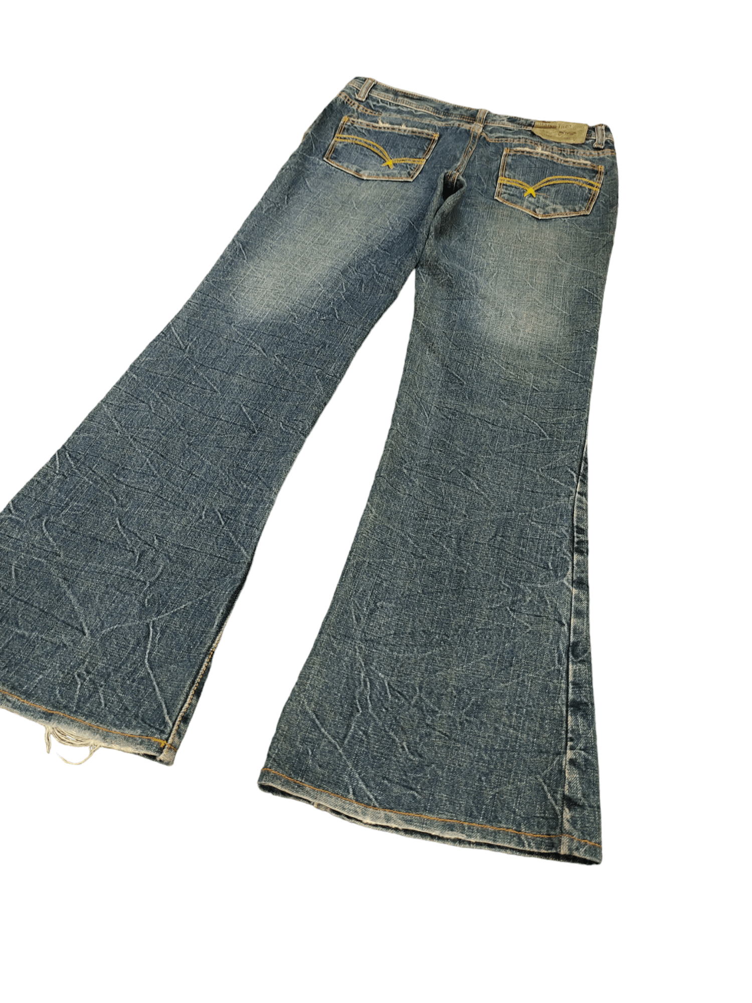 If Six Was Nine Flare Jeans Aft Japan Distress Faded Boot Cut Y2k Mudmax Size US 29 - 12 Thumbnail