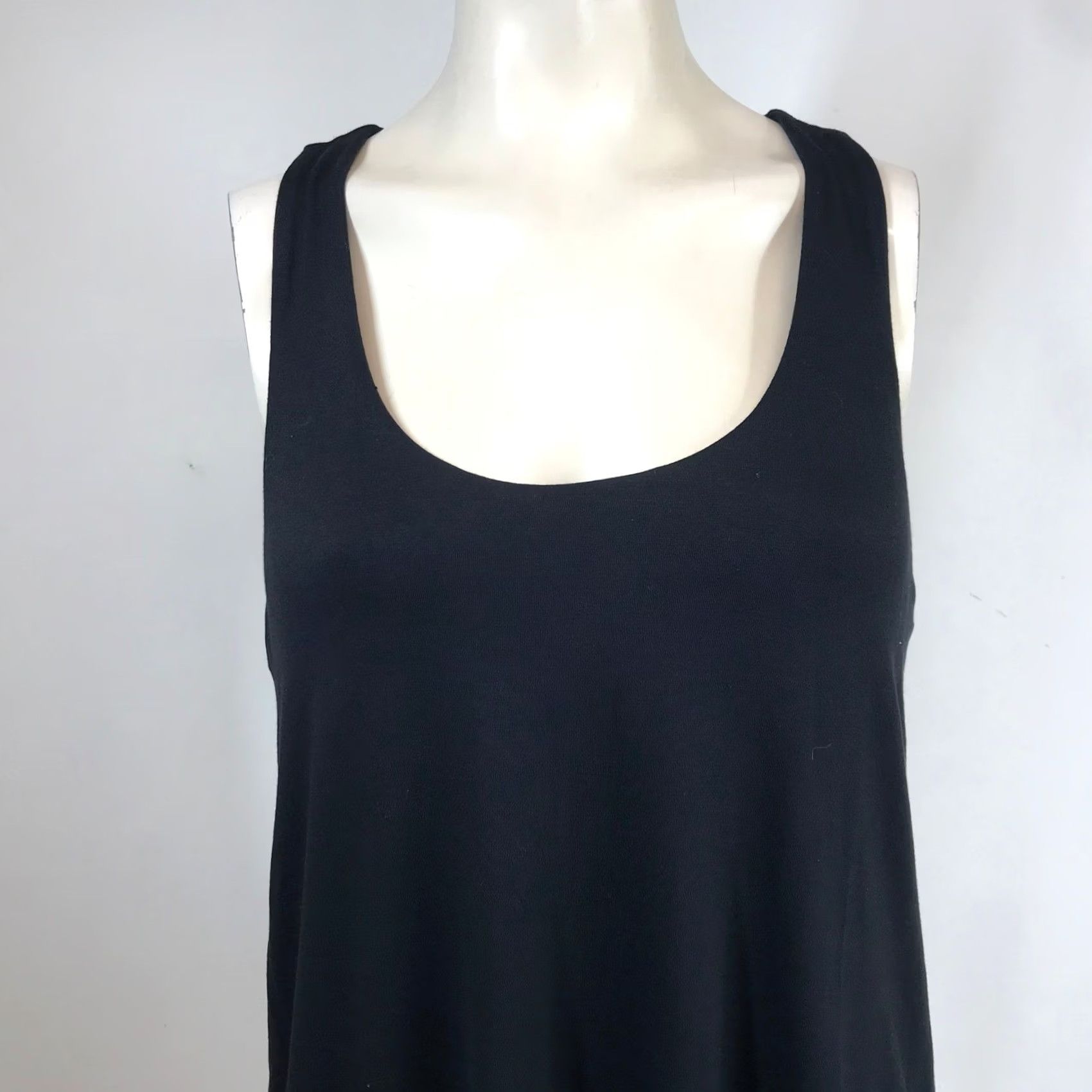 Vintage Soma Racerback Tank Top Black Scoop Neck Pleated Back Size S Womens Size S / US 4 / IT 40 - 2 Thumbnail