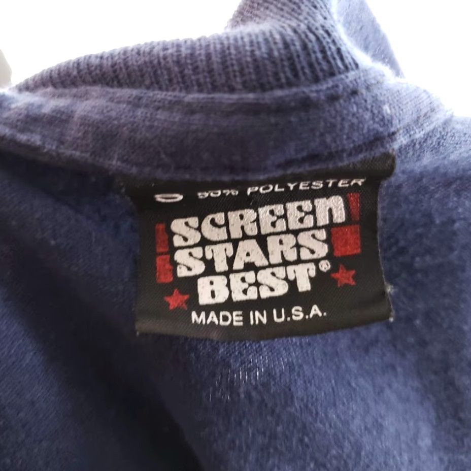Vintage VINTAGE Screen Stars Sailing T Shirt Mens Small Blue 80s Made In USA Boat Nautical Sailboat 50/50 Crew Neck Short Sleeve Men Clothing Size US S / EU 44-46 / 1 - 6 Thumbnail
