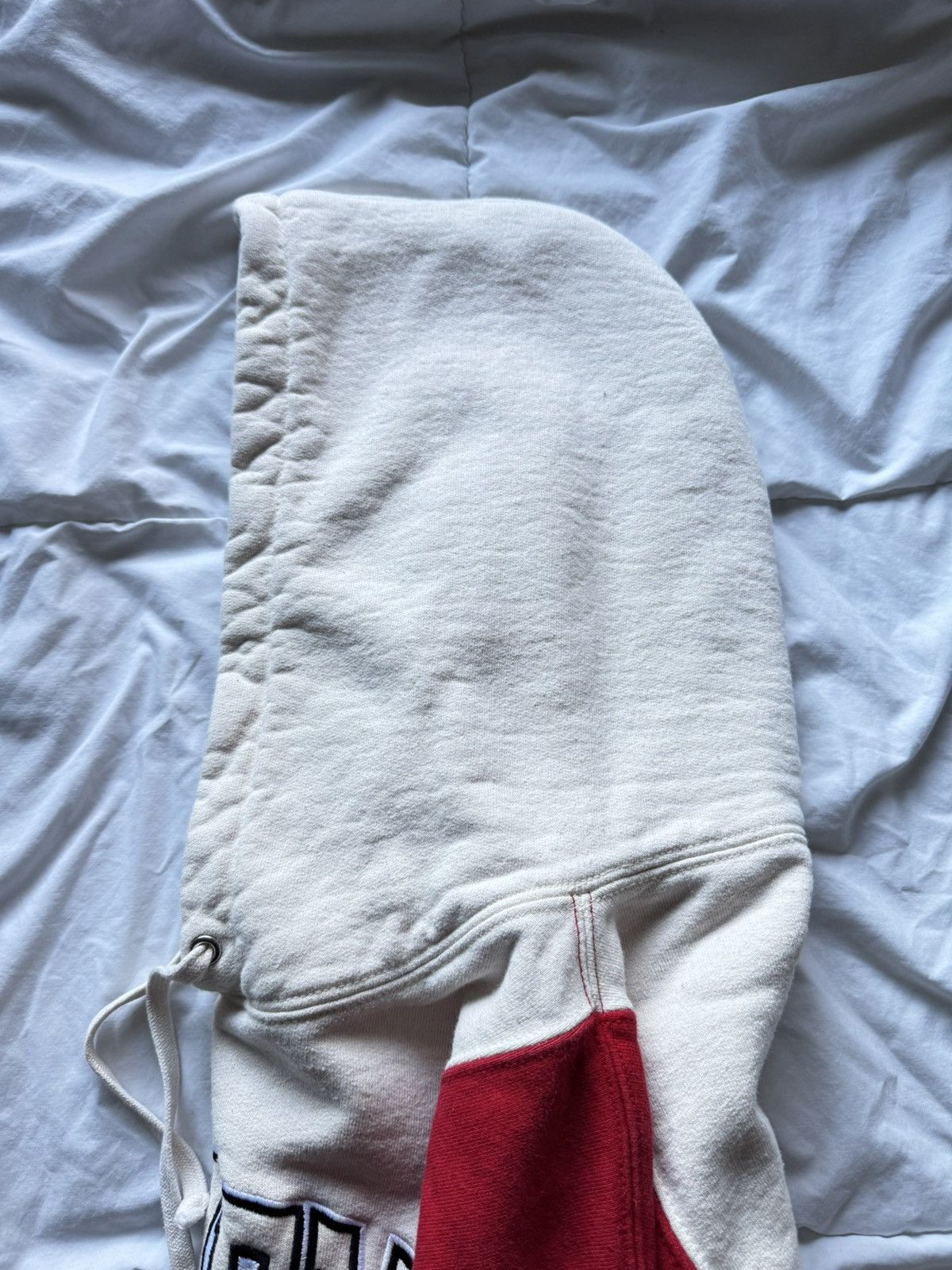 Supreme Supreme Paneled Arc Hooded Sweatshirt 'Natural' Size US M / EU 48-50 / 2 - 6 Thumbnail