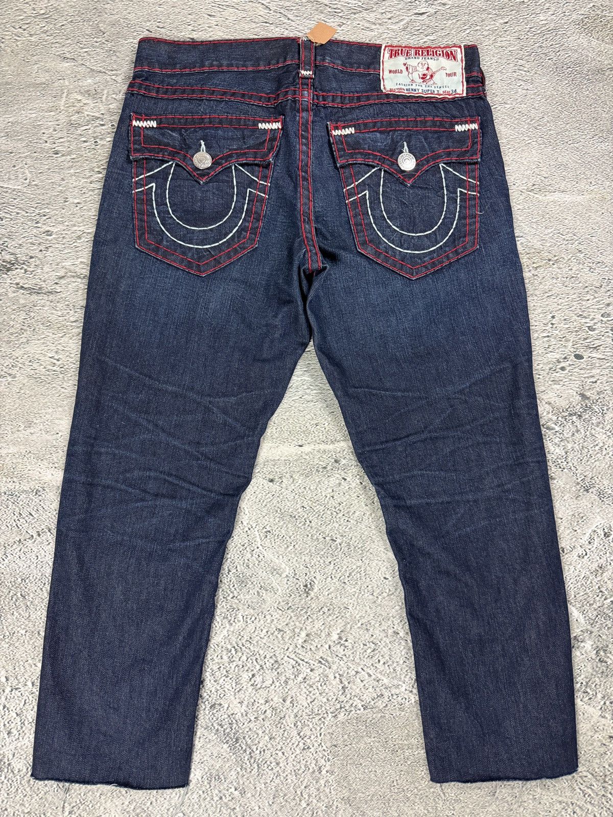 True Religion True Religion jeans straight vintage denim pants navy red Size US 36 / EU 52 - 1 Thumbnail