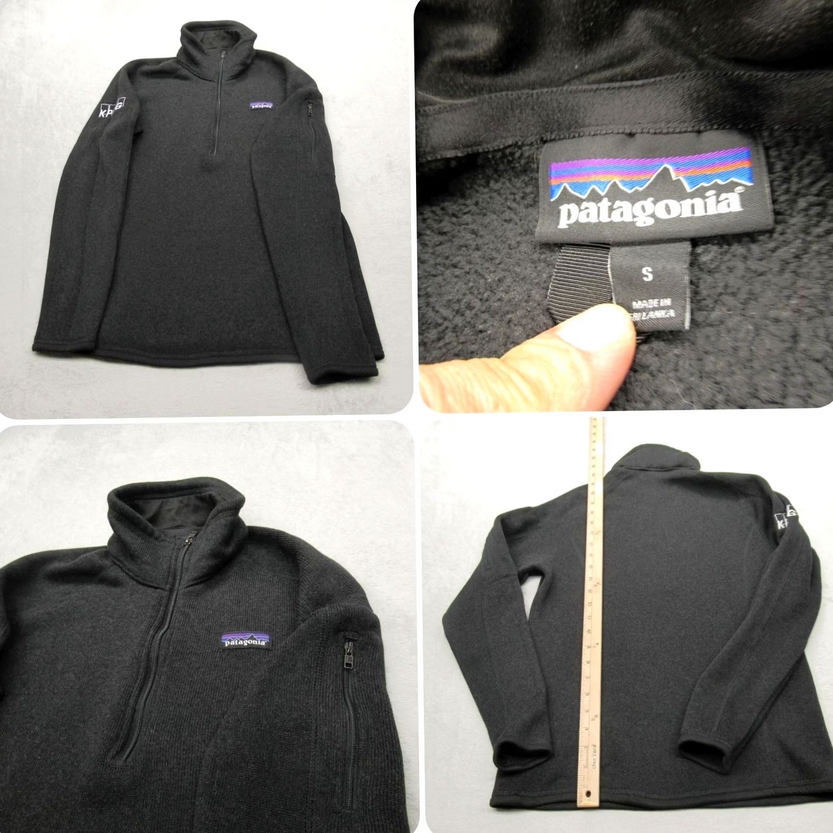 Patagonia Patagonia Sweatshirt Womens Small Black 1/4-Zip Fleece Logo Embroidered Zipper Pocket Size S / US 4 / IT 40 - 2 Thumbnail