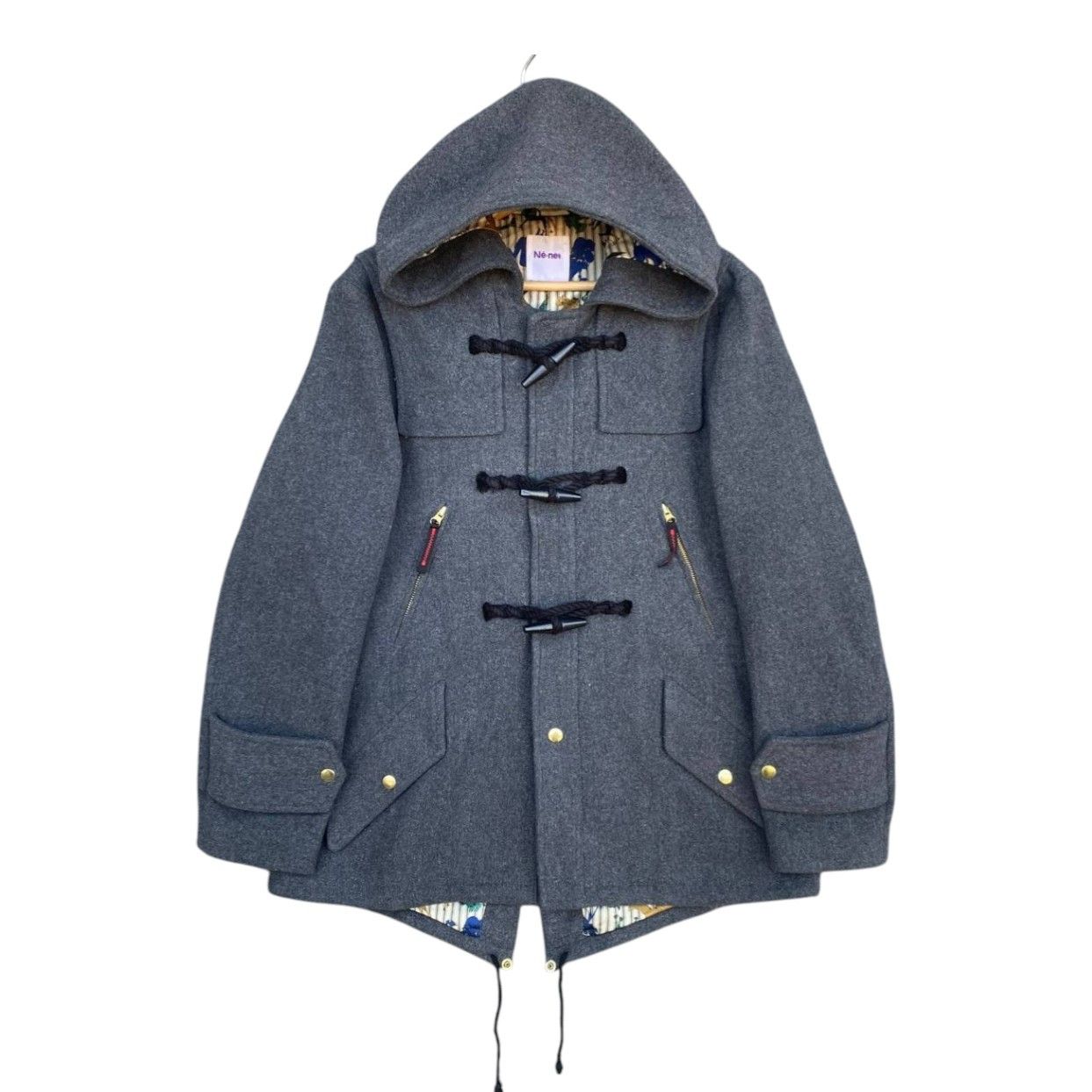 Ne-Net Né-net Issey Miyake Japan Designer Wool Toggle Duffle Coat Size US M / EU 48-50 / 2 - 1 Thumbnail