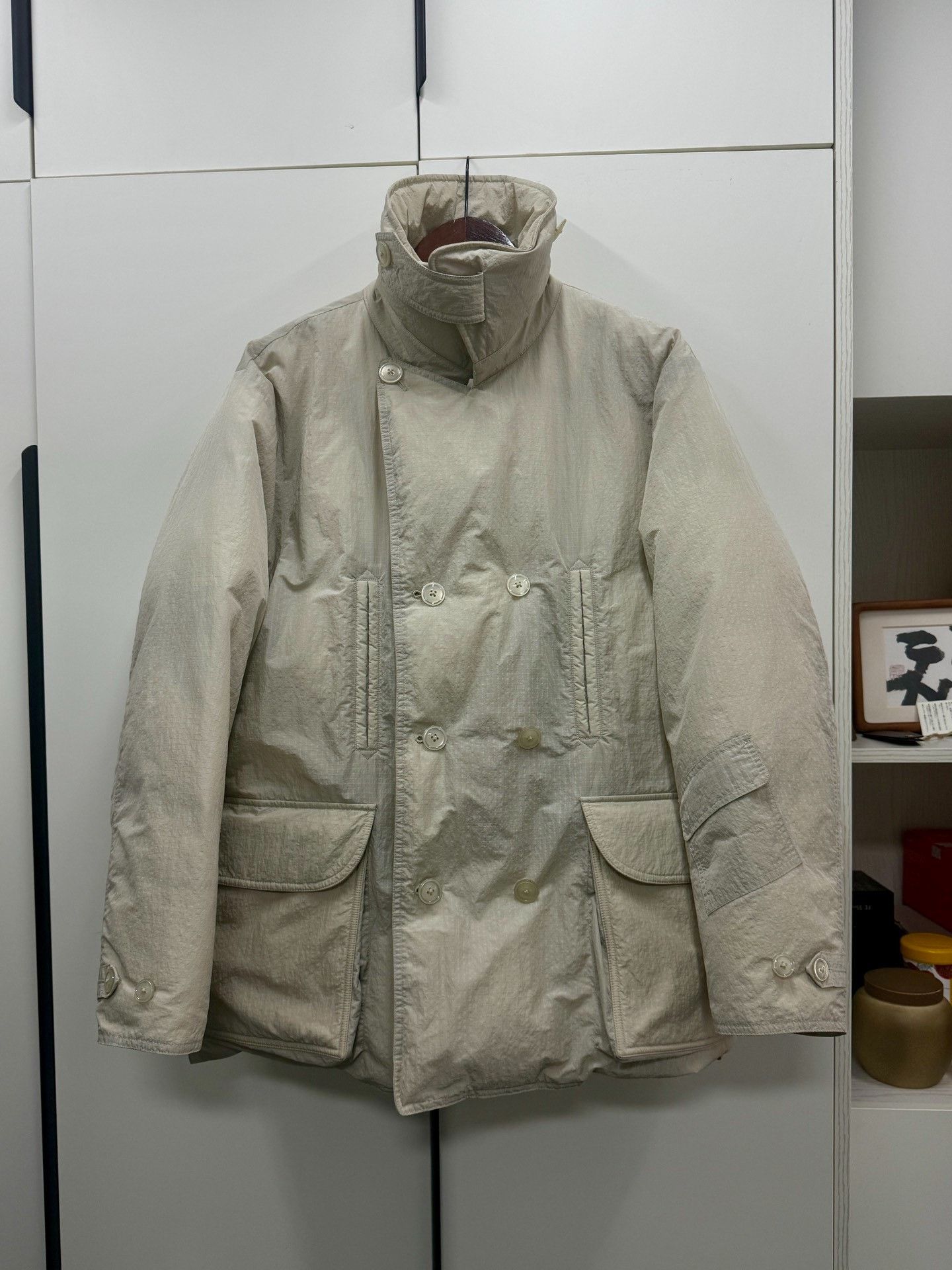 Sage U.Sage FW23 Metallic Nylon Down Pea Coat Size US M / EU 48-50 / 2 - 1 Thumbnail