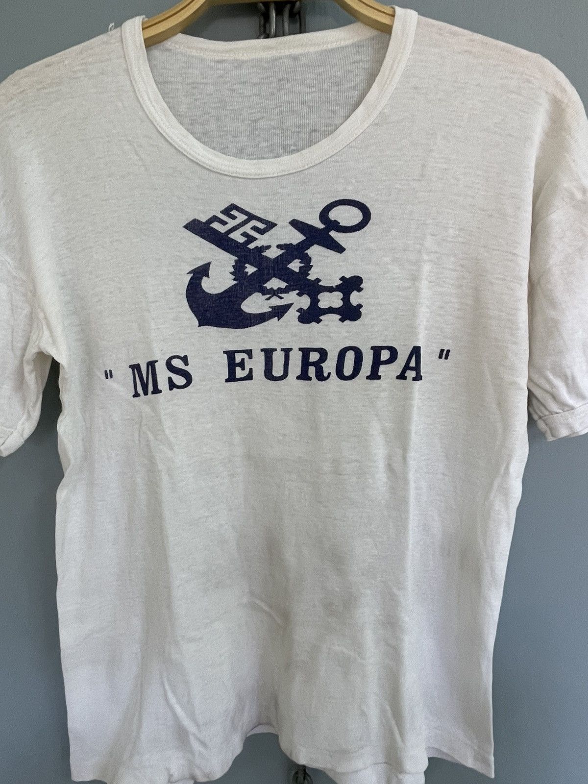 Vintage Vintage MS EUROPA Navy t shirt Size US S / EU 44-46 / 1 - 3 Thumbnail