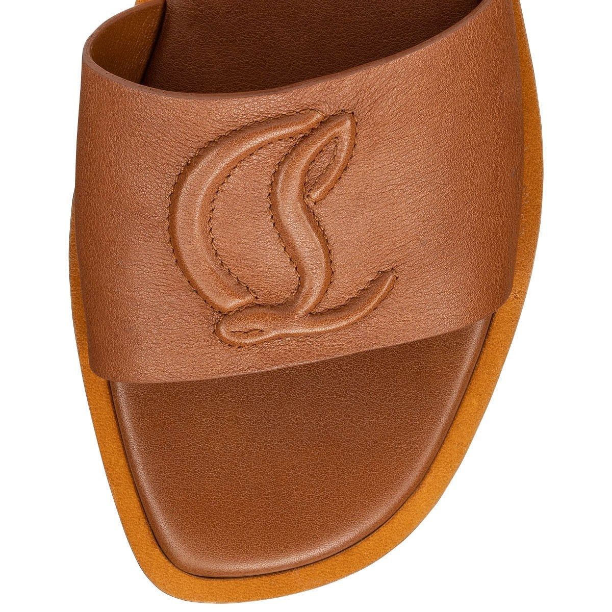 Christian Louboutin oc11z0126 CL Mule in Brown Size US 5 / IT 35 - 4 Thumbnail