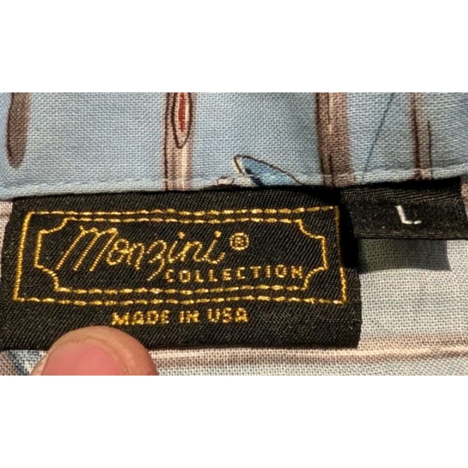 Vintage Vintage Monzini Collection SS Button Up Shirt Mens Airplanes AOP Sz L USA Made Size US L / EU 52-54 / 3 - 6 Thumbnail