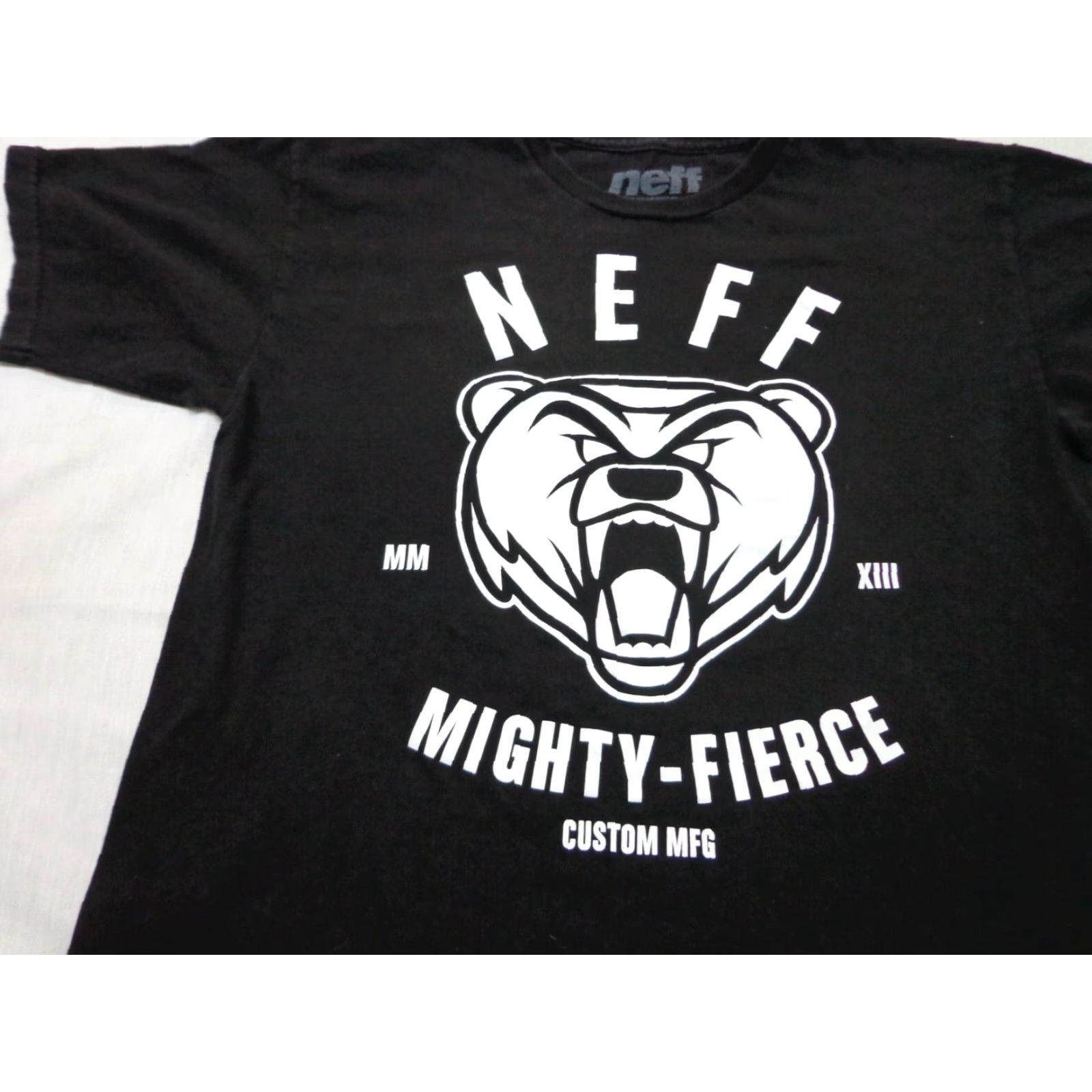 Vintage Neff Shirt Mens T-Shirt Black Size M Regular Cotton Neff Mighty Fierce Graphic Size US M / EU 48-50 / 2 - 2 Thumbnail