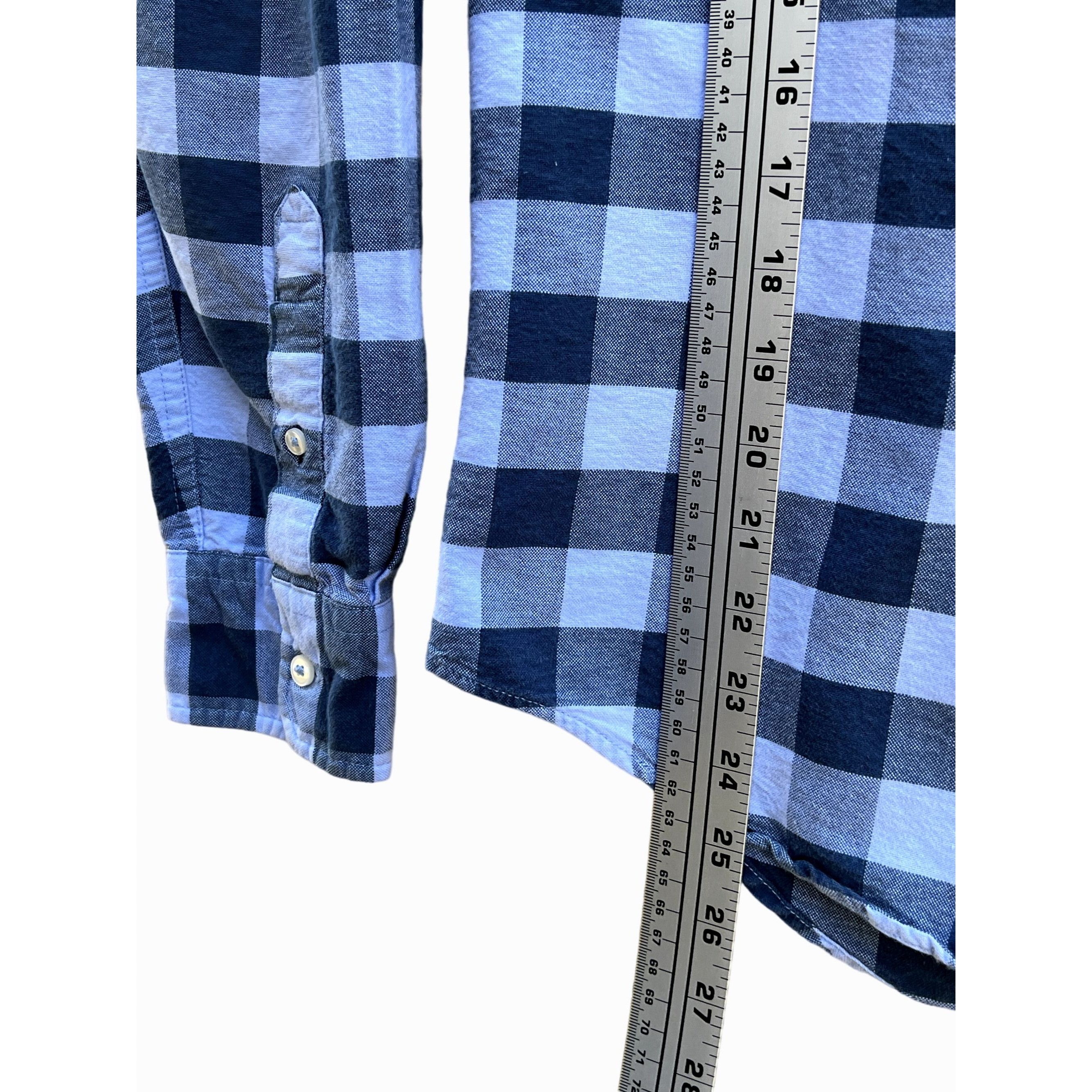 Other American Eagle - Long Sleeve Plaid Men's Shirt - Blue - Extr Size US XS / EU 42 / 0 - 5 Thumbnail