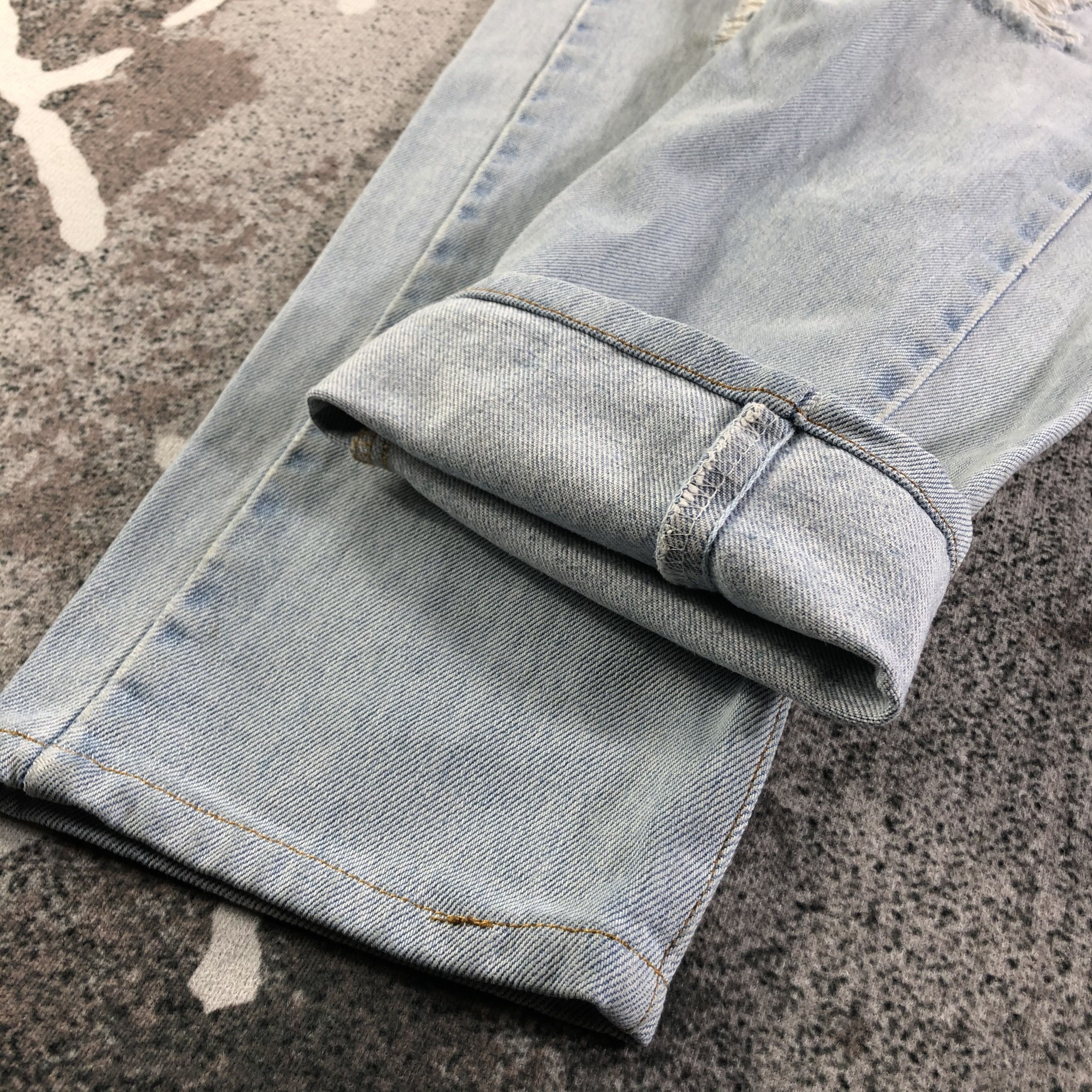 Levi's Vintage Levis 505 Jeans Ripped Denim KJ2293 Size US 28 / EU 44 - 5 Thumbnail