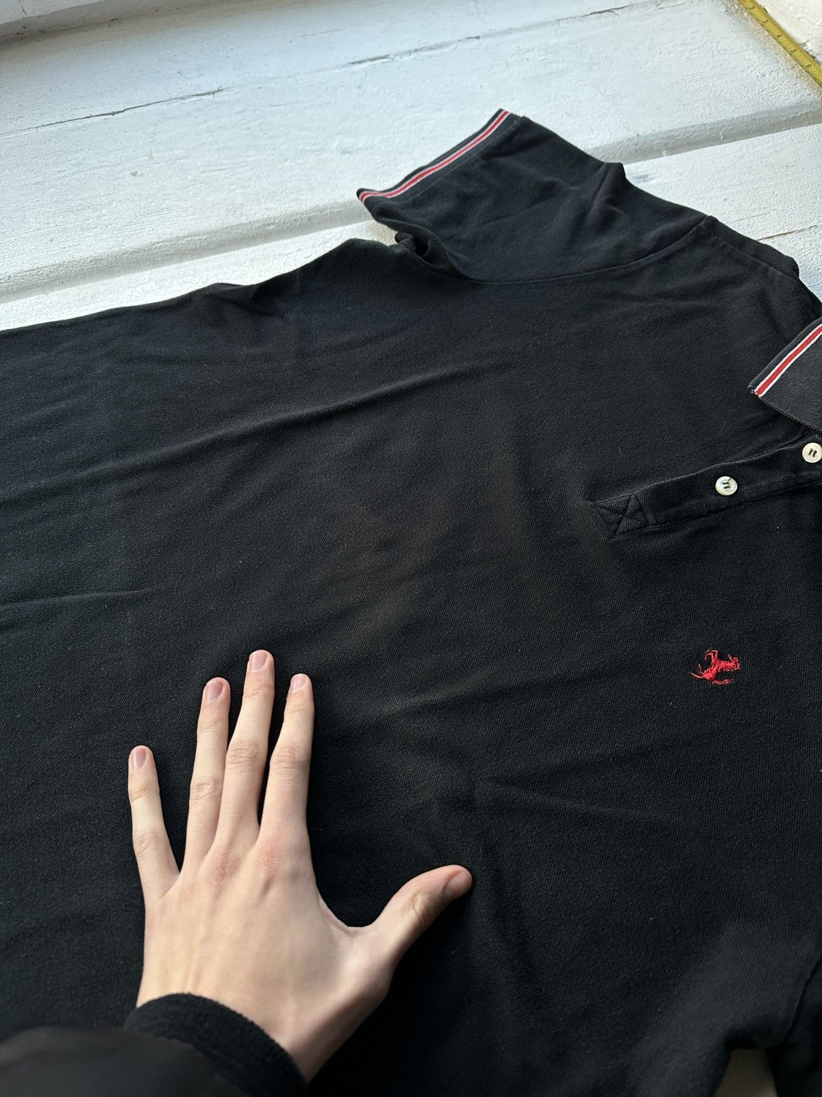 Ferrari 🚨RACING FERRARI BLACK POLO LOGO SPORT TEE MEN BLACK FADE Size US XL / EU 56 / 4 - 6 Thumbnail