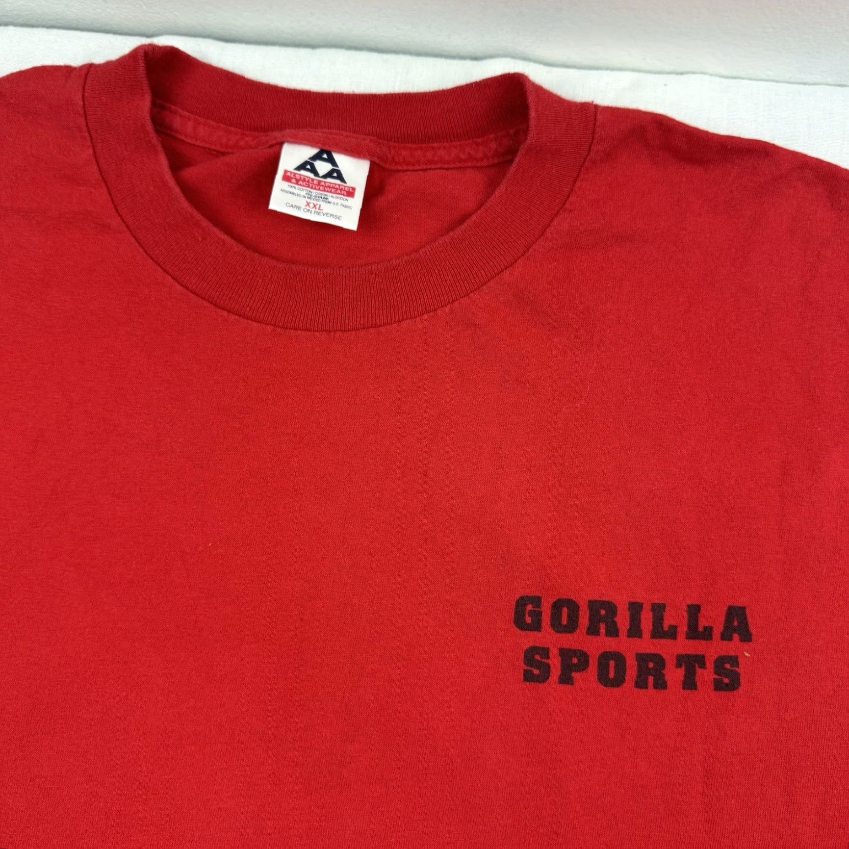 Vintage VINTAGE Alstyle Sports Long Sleeve Shirt Men 2XL Red Solid Hipster 90s Y2K Size US XXL / EU 58 / 5 - 5 Thumbnail