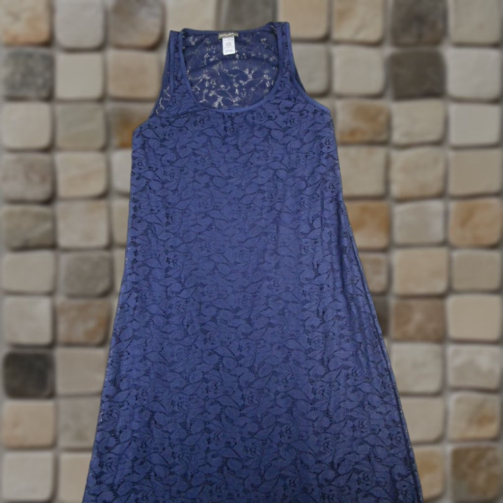 Tommy Bahama Tommy Bahama Dress Womens Small Blue Floral Lace Midi Size S / US 4 / IT 40 - 1 Thumbnail