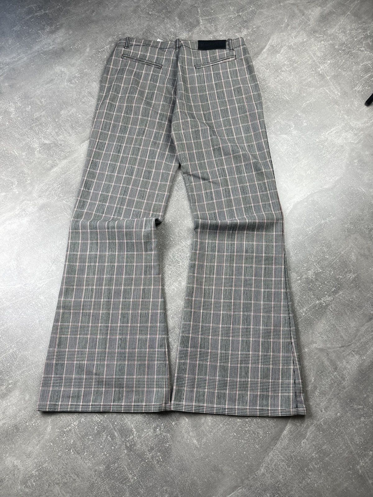 Moschino × Vintage Moschino Vintage Rare Archive Flared Checkered Pants Size 34" / US 12 / IT 48 - 2 Thumbnail