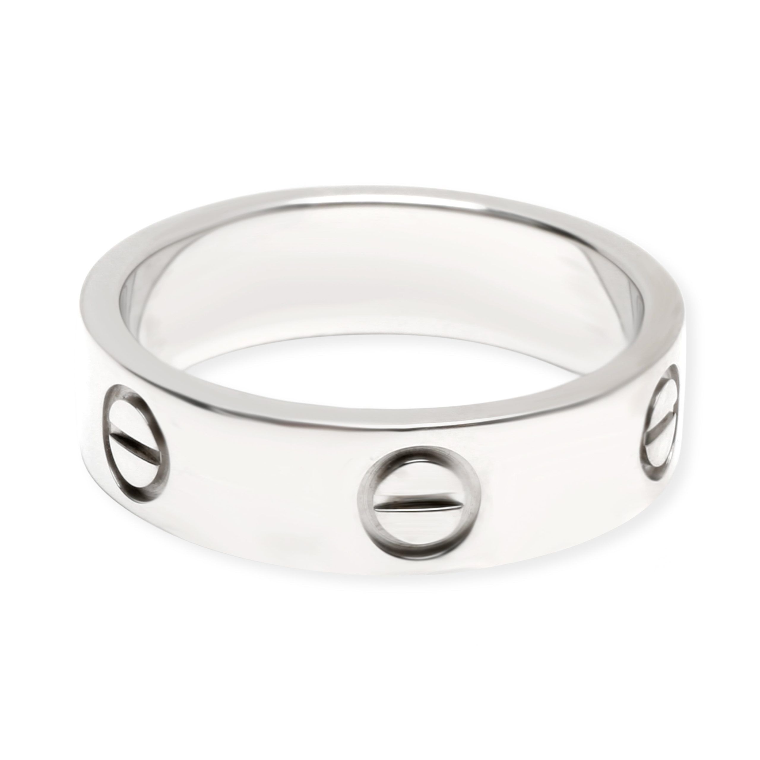 image of Cartier Love Ring In 18K White Gold (Size 55), Women's