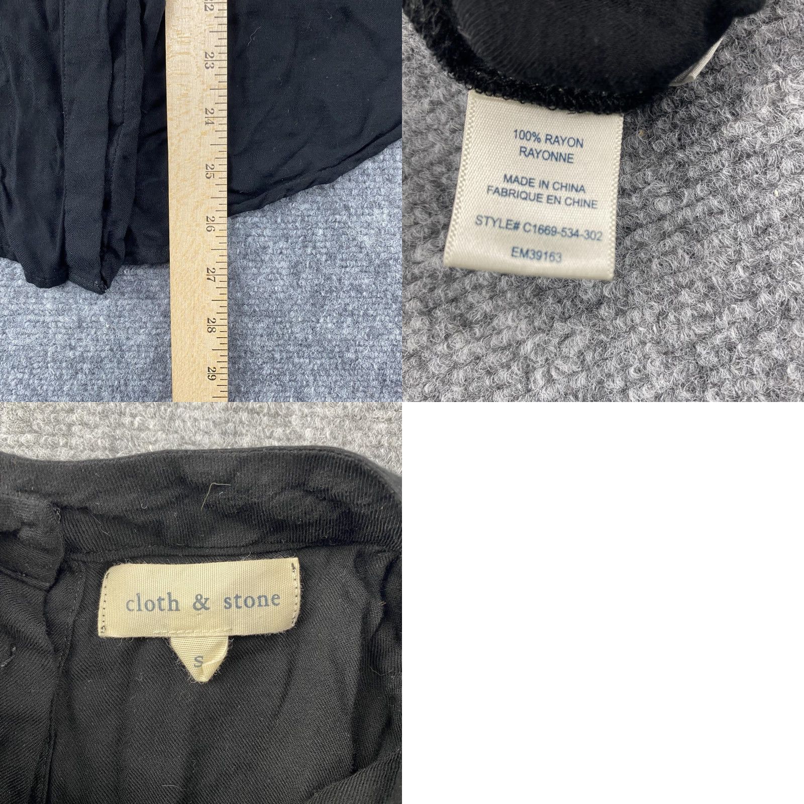 CLOT cloth & stone Shirt Womens Small Keyhole Long Sleeve Button Back C1669-534-302 Size S / US 4 / IT 40 - 8 Thumbnail