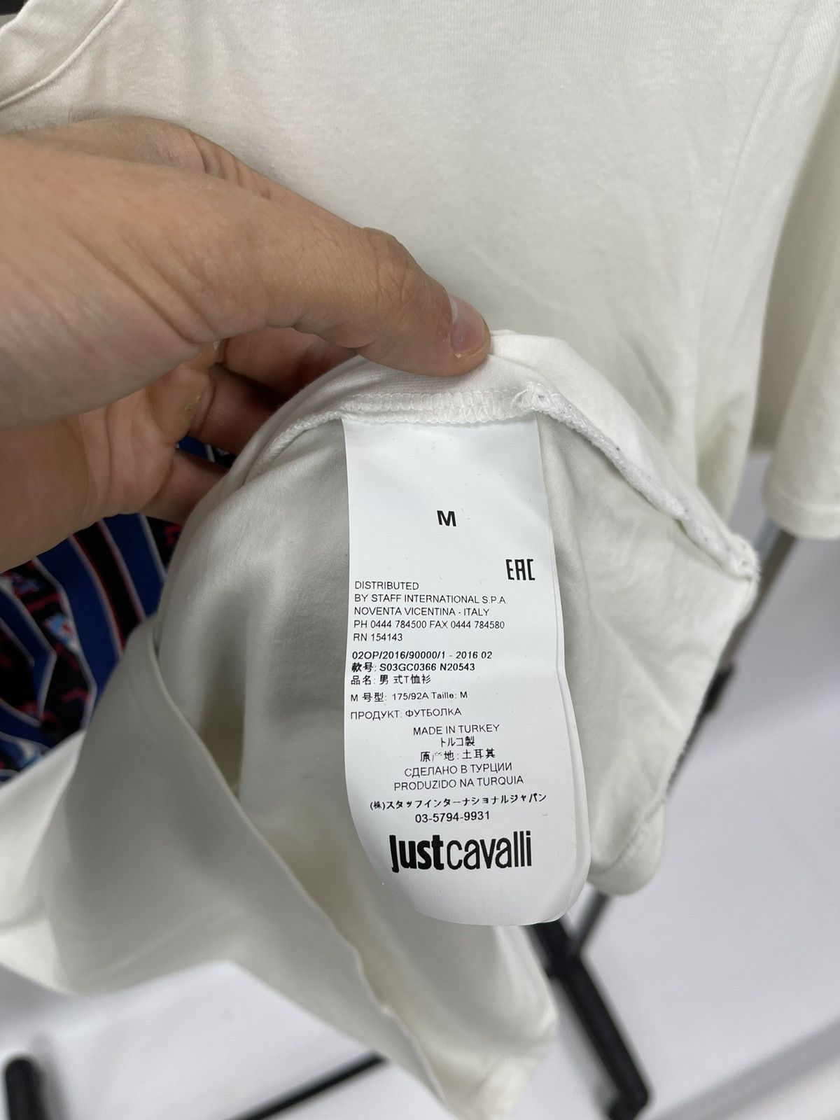 Just Cavalli Just Cavalli T-Shirt Size M JUST Big Logo White Size US M / EU 48-50 / 2 - 6 Thumbnail