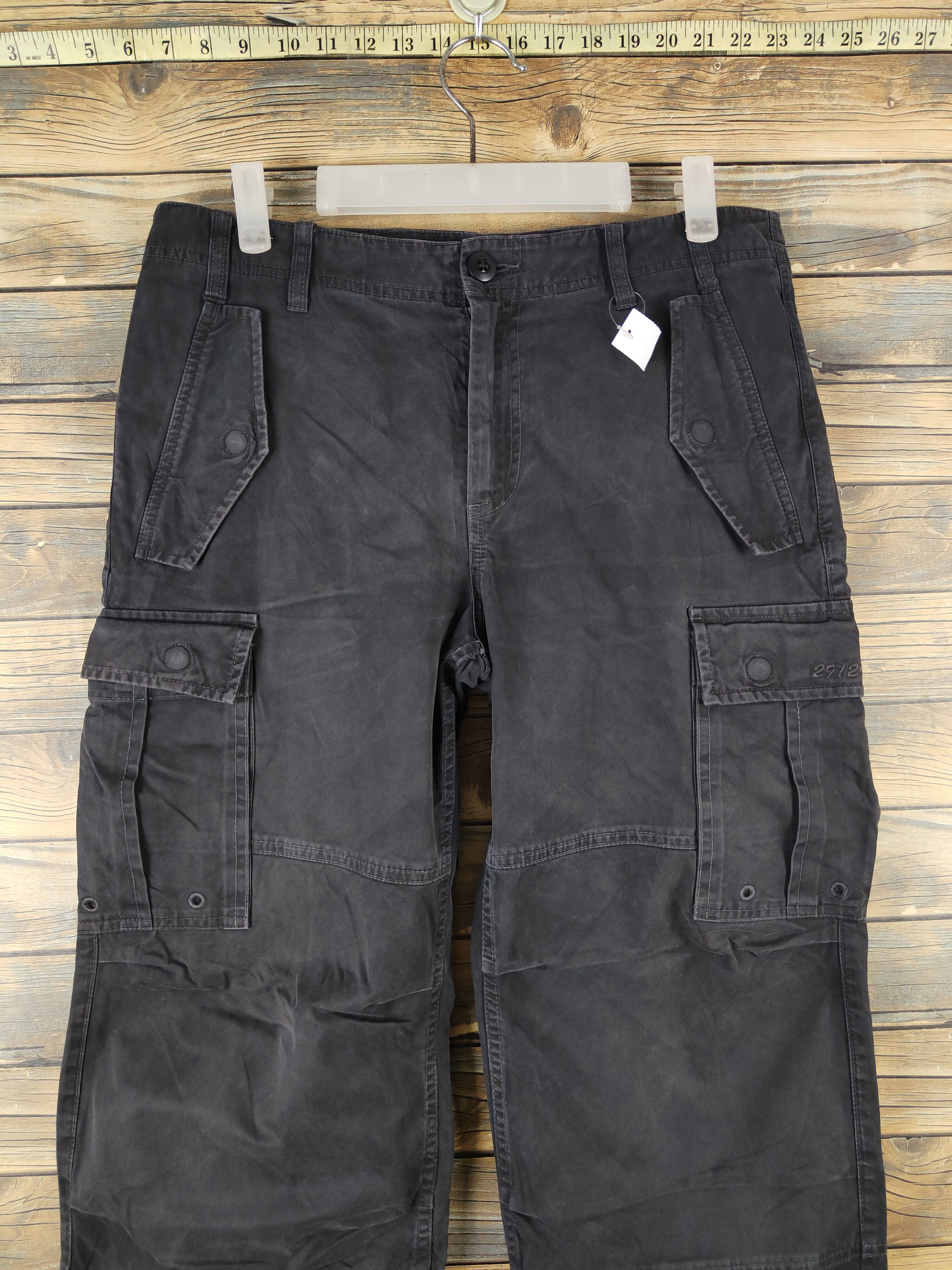 291295=Homme DL 291295 Homme Black Multipocket Tactical Cargo Pants #1335 Size US 32 / EU 48 - 2 Thumbnail