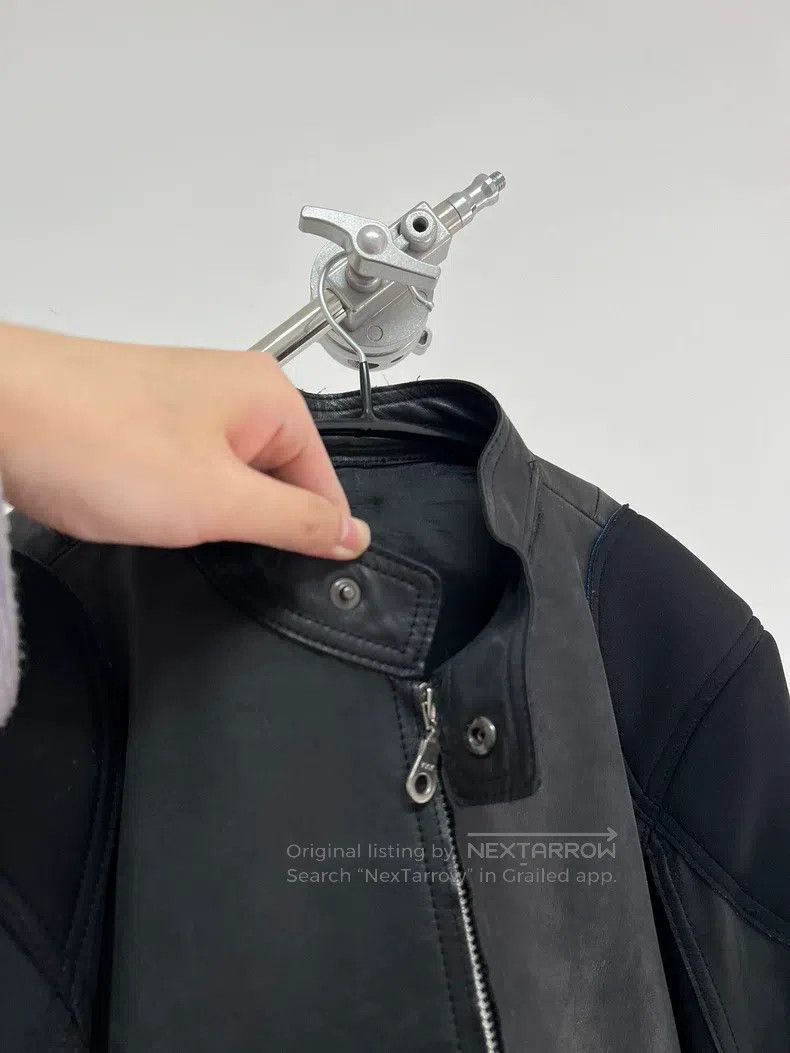 Yohji Yamamoto YOHJI YAMAMOTO Calfskin Curved Knife Biker Leather Jacket Size US L / EU 52-54 / 3 - 8 Thumbnail