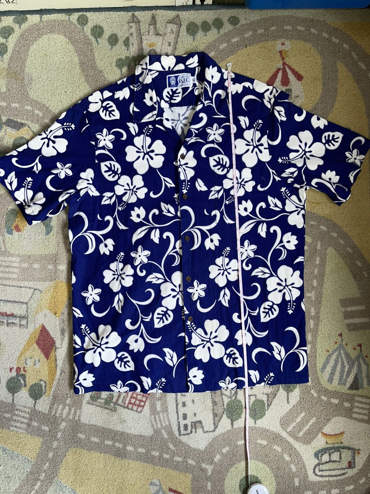 Vintage RJC HAWAIIAN SHIRT BLUE XL VINTAGE Size US XL / EU 56 / 4 - 4 Thumbnail