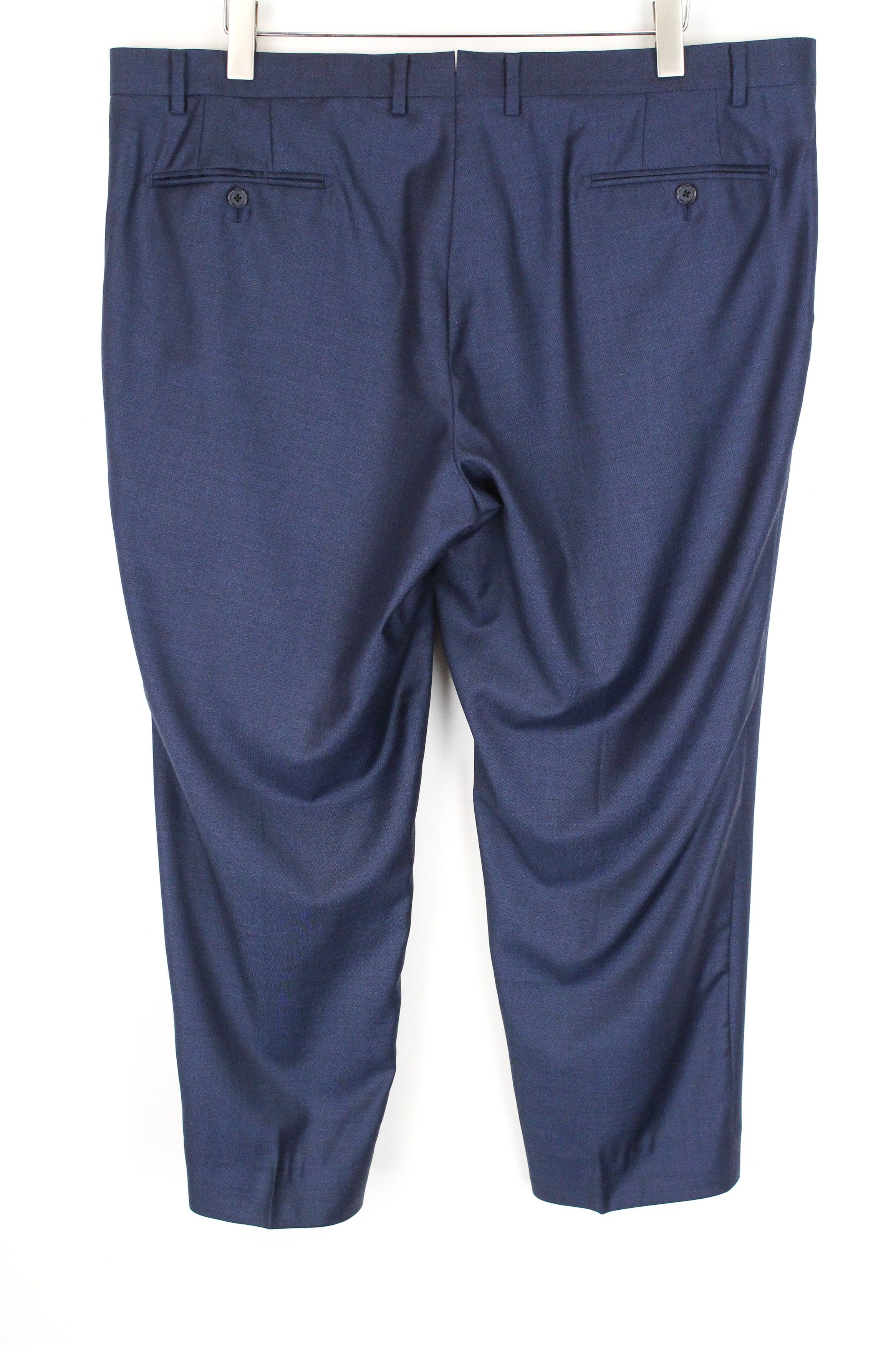 Suitsupply LAZIO UK50 Pleated Lined Blue Wool Trousers 61755 Size 50R - 2 Thumbnail