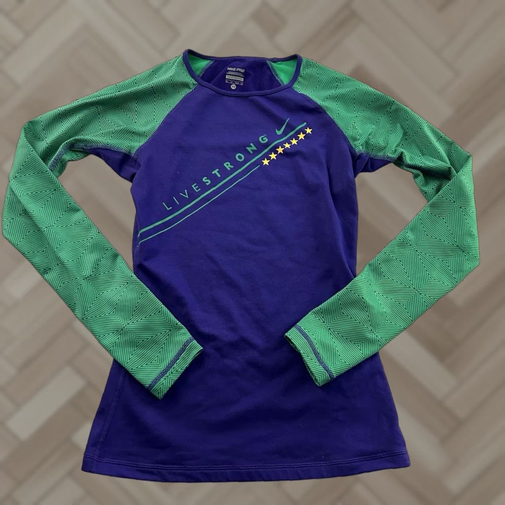 Nike Nike Pro Livestrong Long Sleeve Athletic Fleece Lined Top Women's XS Purple Size XS / US 0-2 / IT 36-38 - 1 Thumbnail