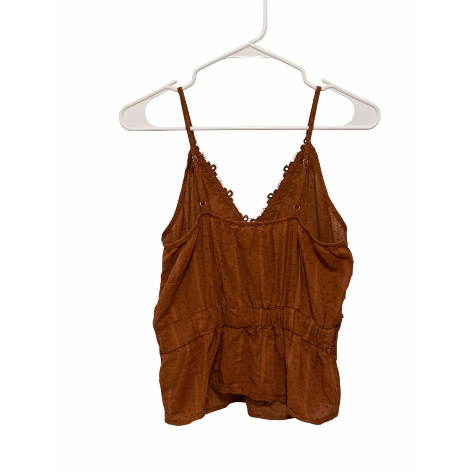 Other Sweet Wanderer Orange Brown Sleeveless V-Neck Lace Top Size M / US 6-8 / IT 42-44 - 5 Thumbnail