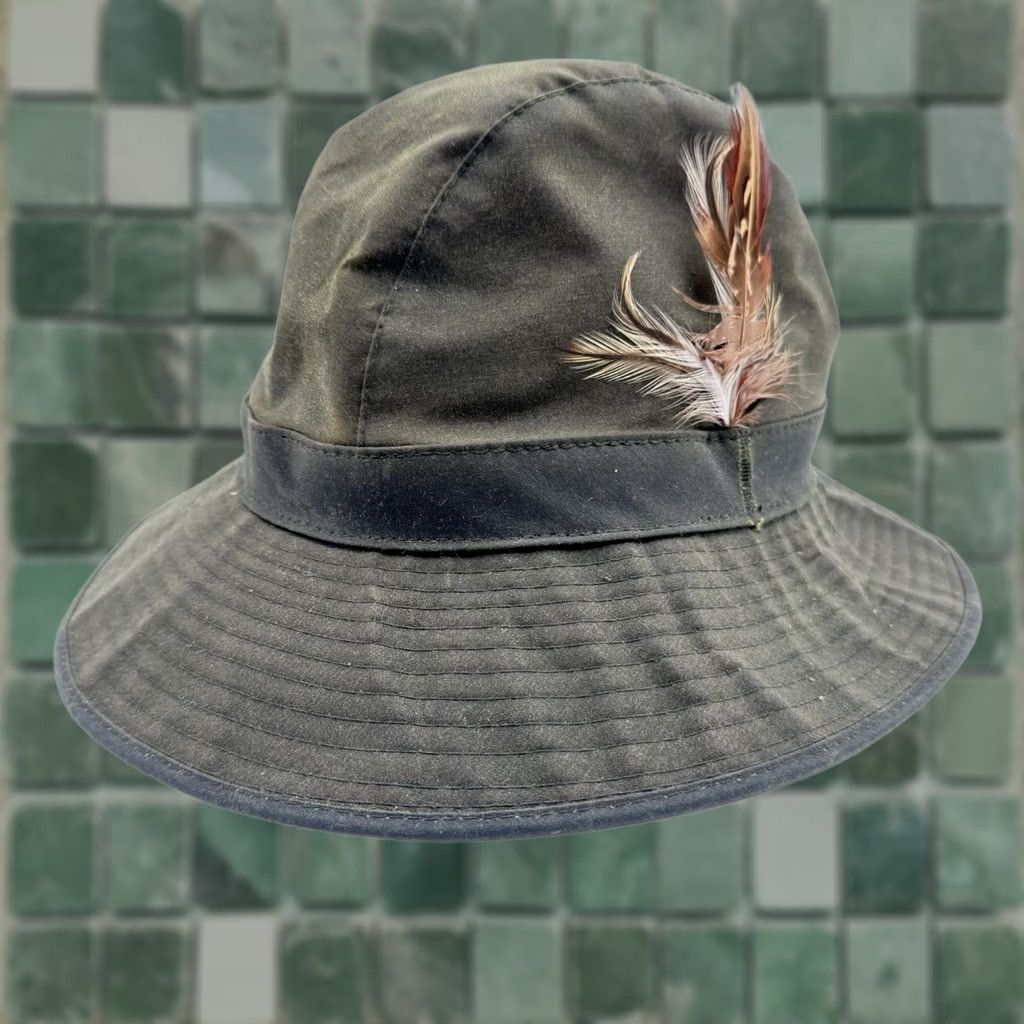 Barbour Barbour Bucket Hat Men’s Wax Cotton Olive Sports Cap Size Medium M Unisex Adults Green Vintage No (Pre-owned Excellent) Size ONE SIZE - 1 Thumbnail