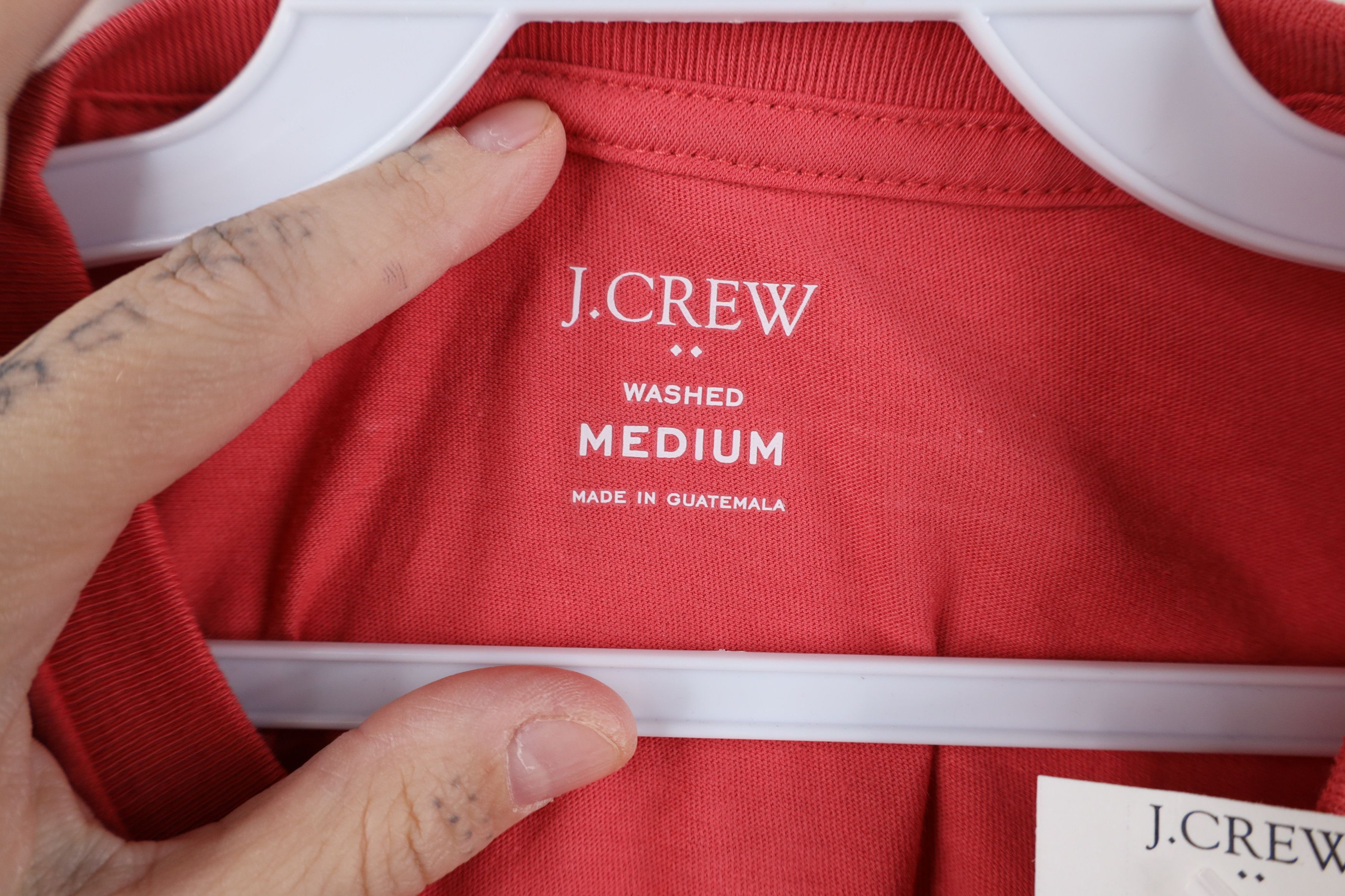 J.Crew New J Crew Stonewash Knit Short Sleeve T-Shirt Red Cotton Size US M / EU 48-50 / 2 - 5 Thumbnail
