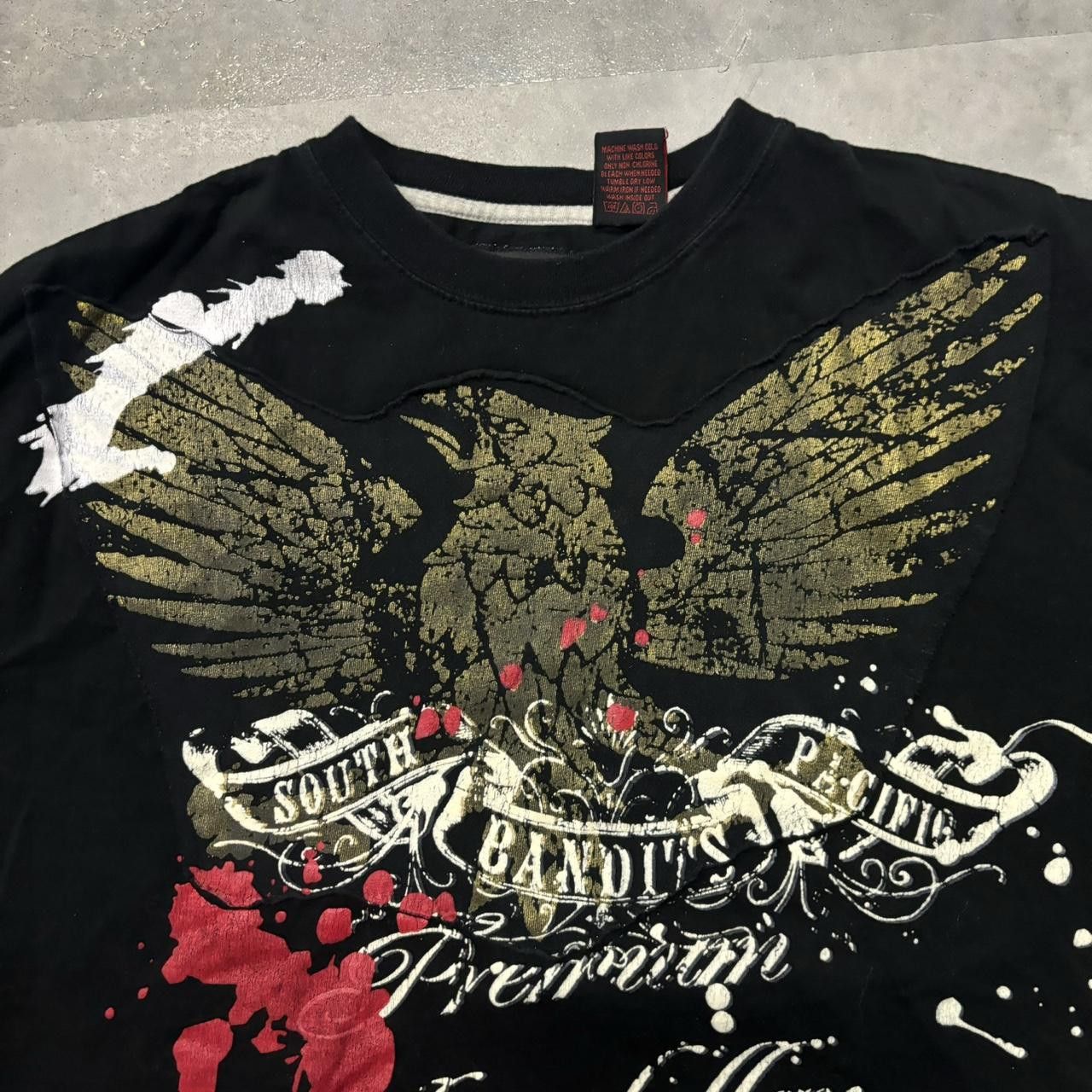 Mecca × Vintage Crazy Vintage Y2K/2000s Grunge Skater tee! Size US XL / EU 56 / 4 - 3 Thumbnail