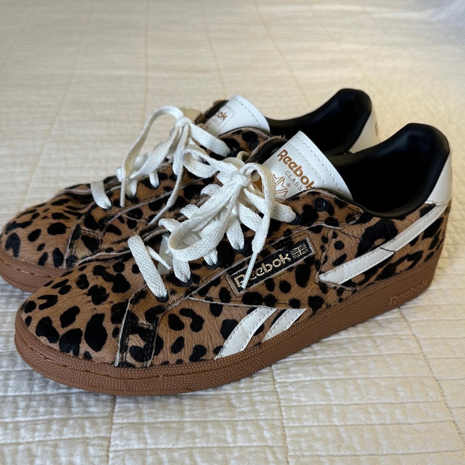 Reebok Reebok Club C Grounds 9.5 Cheetah Print Sneakers EUC Size US 9.5 / IT 39.5 - 2 Thumbnail