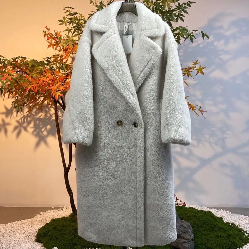 MaxMara Women's White Wool Coat 0089