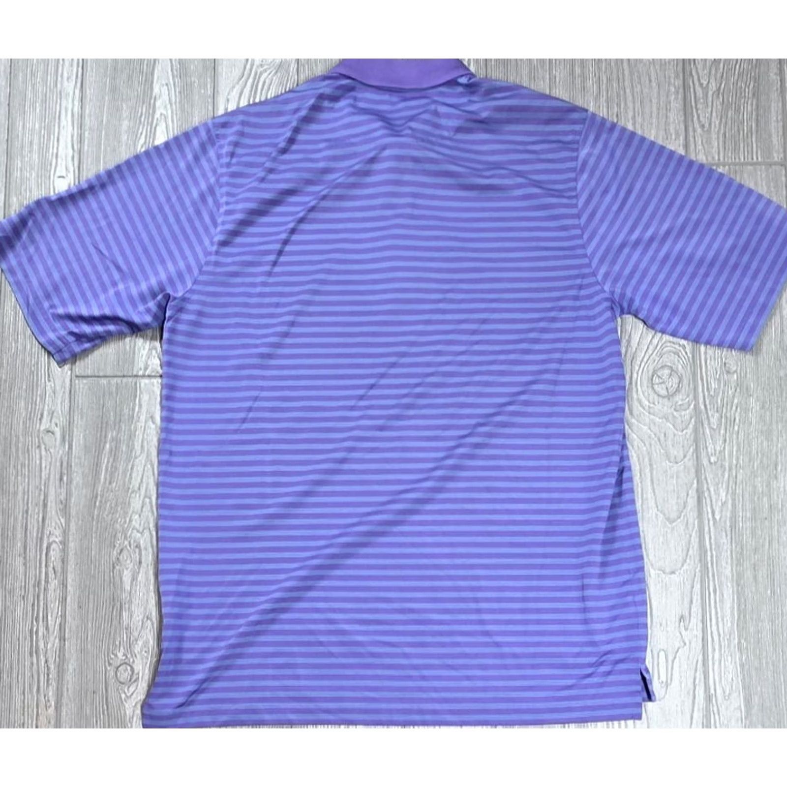 Vintage Donald Ross Performance Polo Mens M Purple Blue Stripe Golf 1909 Polo Shirt Size US M / EU 48-50 / 2 - 6 Thumbnail