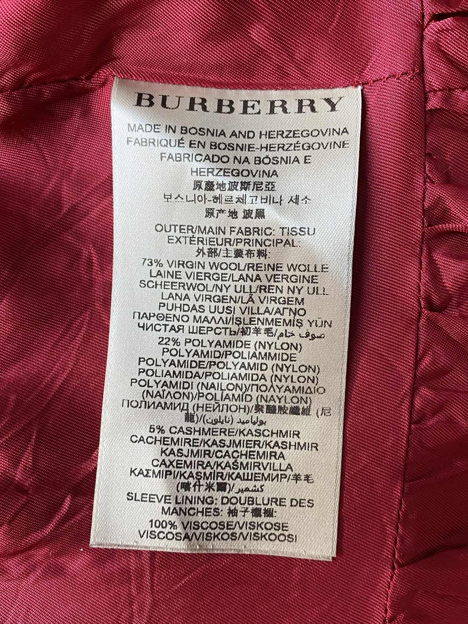 Burberry Burberry Brit Women Wool Red Peacoat Buttons Size S / US 4 / IT 40 - 12 Thumbnail