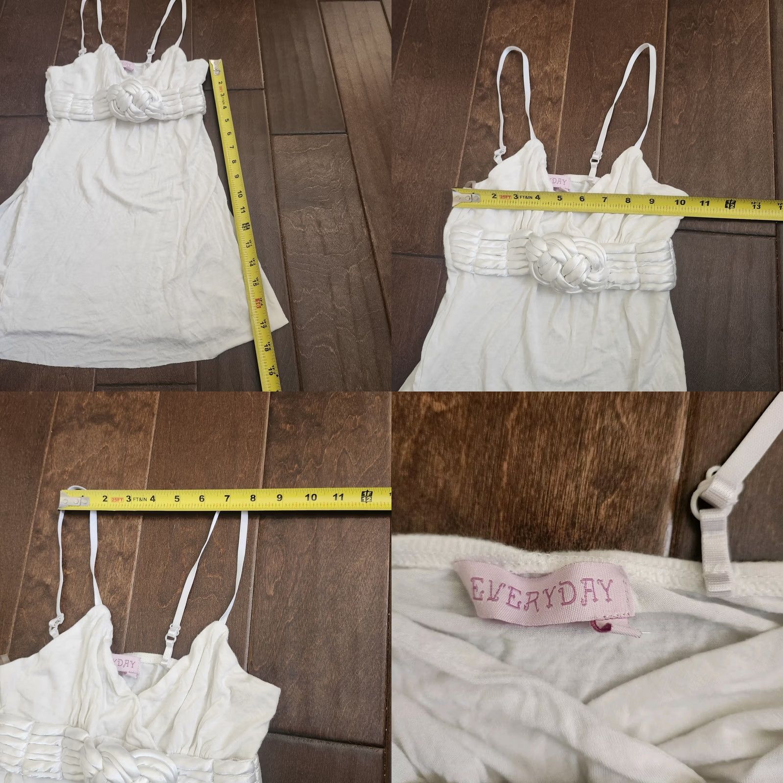 Vintage Everyday Women's White Top Sleeveless Small Blouse Cotton Polyester Casual Summer Spring Fall Lightweight Easy Care Pullover Regular Fit Size S / US 4 / IT 40 - 8 Thumbnail
