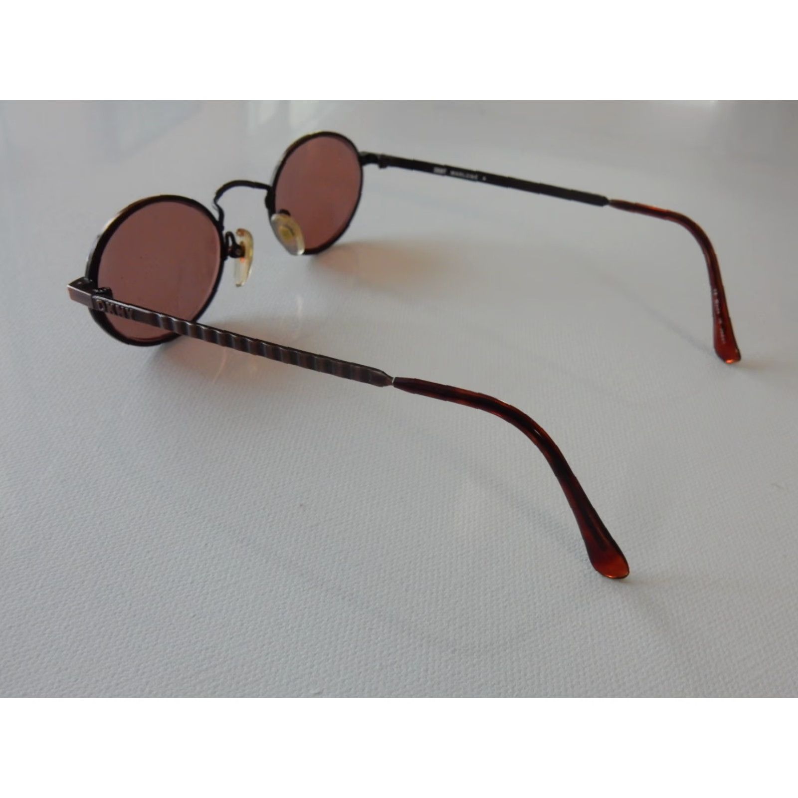 DKNY VINTAGE DKNY Sunglasses Frames Only Women Brown 48[]20 304 059 48 Marlowe 90s Mens Womens Girls Boys Size ONE SIZE - 3 Thumbnail