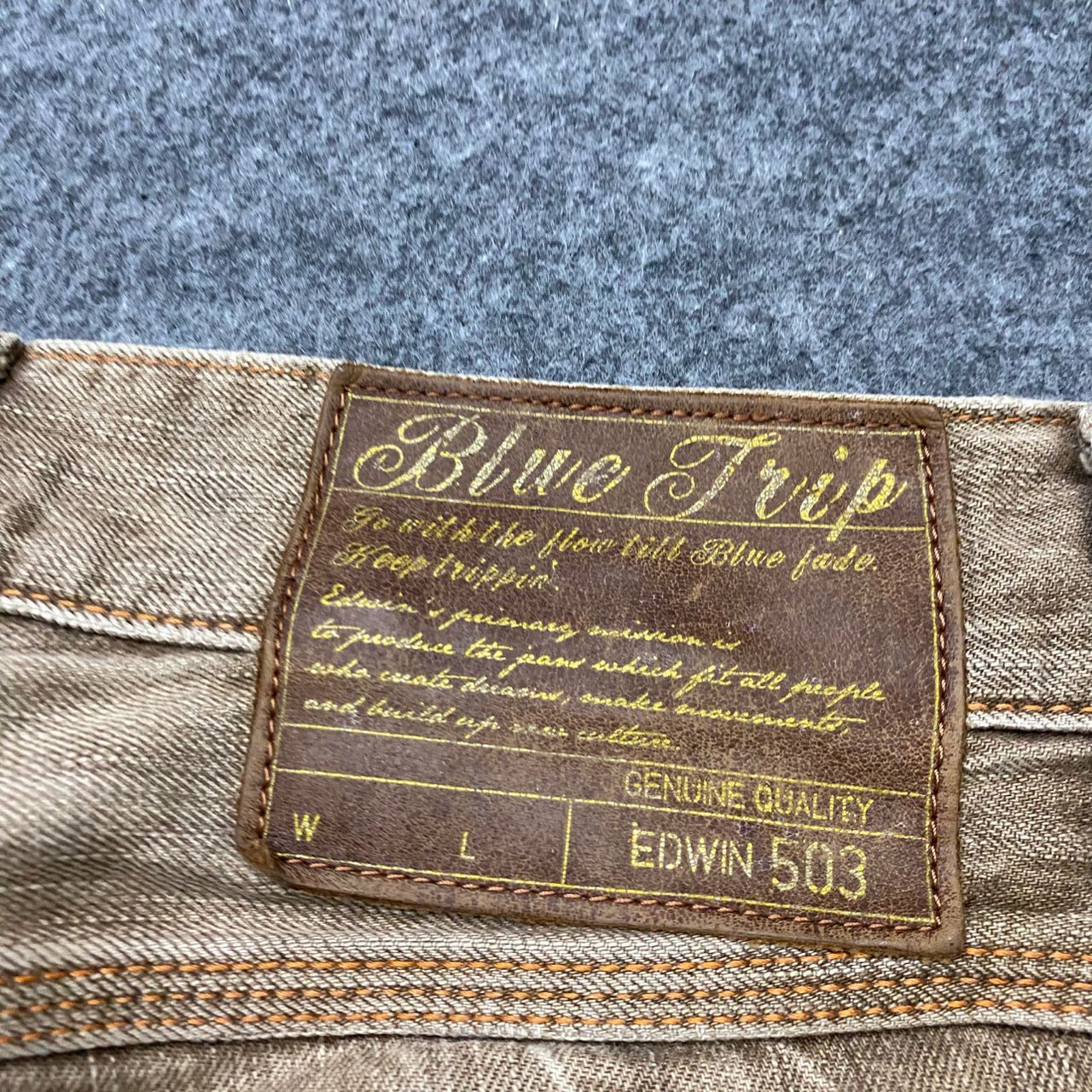 Edwin 💥Best Offer💥Vintage Edwin Blue Trip Distressed Denim Size US 33 - 14 Thumbnail