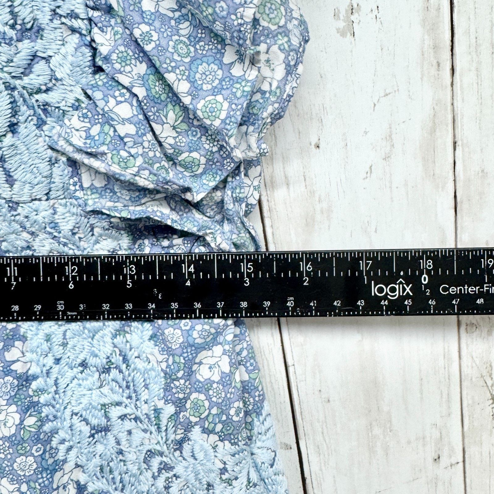 Other J. Marie Dress Women Size XS Blue Tiered Embroidered Midi Size XS / US 0-2 / IT 36-38 - 5 Thumbnail
