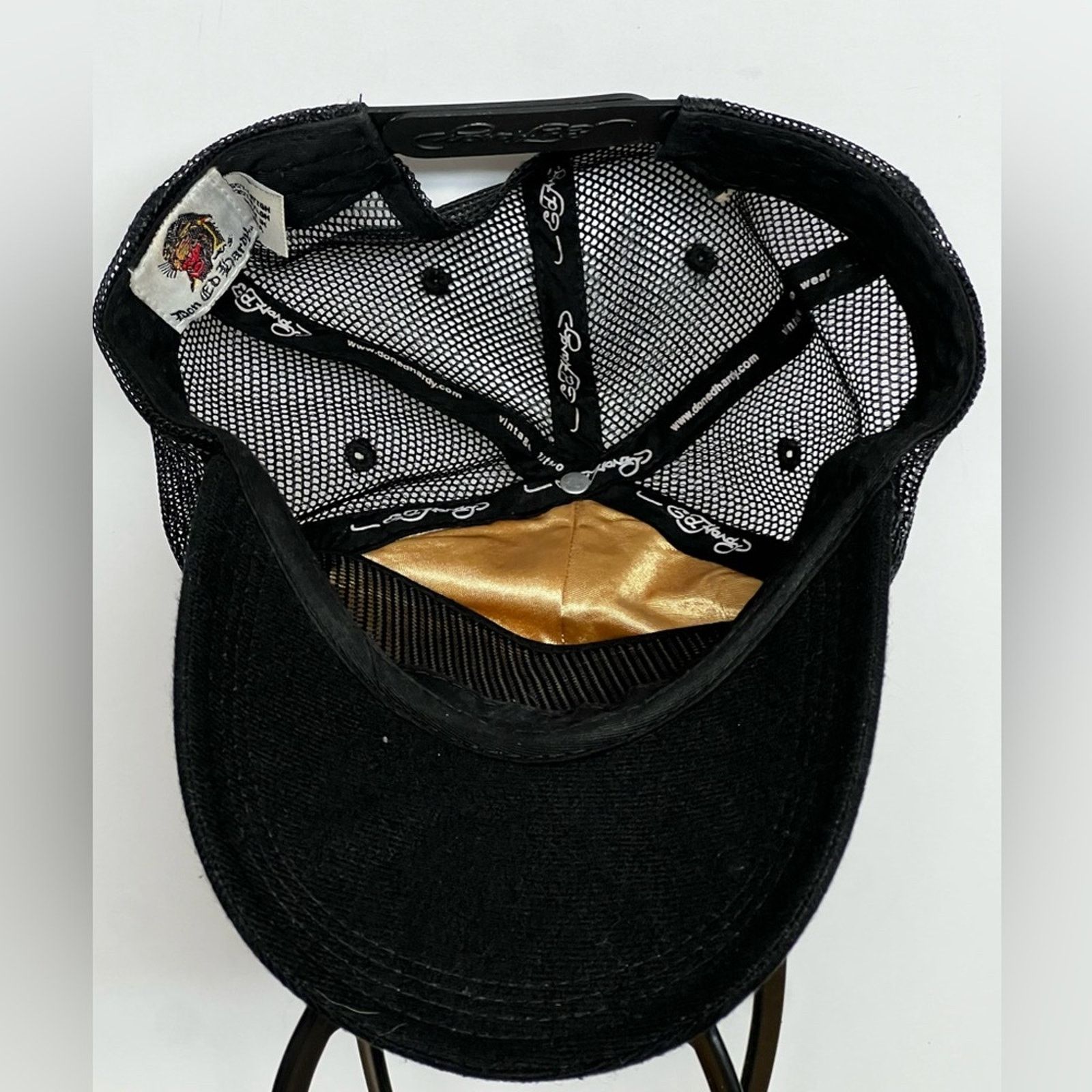 Ed Hardy Vintage Ed Hardy Love Kills Slowly Skull Trucker Hat RARE Size ONE SIZE - 4 Thumbnail