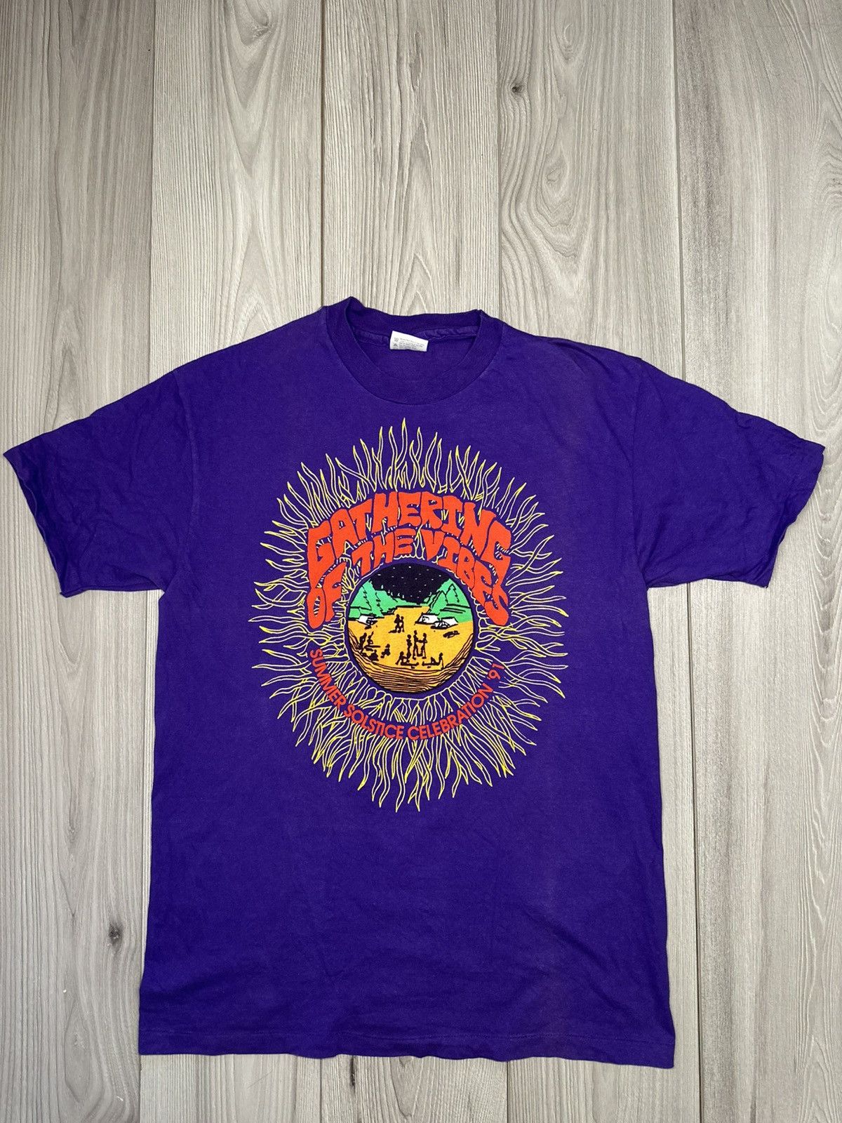 Vintage Gathering of the vibes summer solstice celebration 1991 Size US XL / EU 56 / 4 - 4 Thumbnail