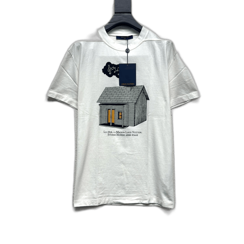 Louis Vuitton Louis Vuitton Music Note Wooden House Print Short Sleeve - dmc Size M / US 6-8 / IT 42-44 - 1 Thumbnail