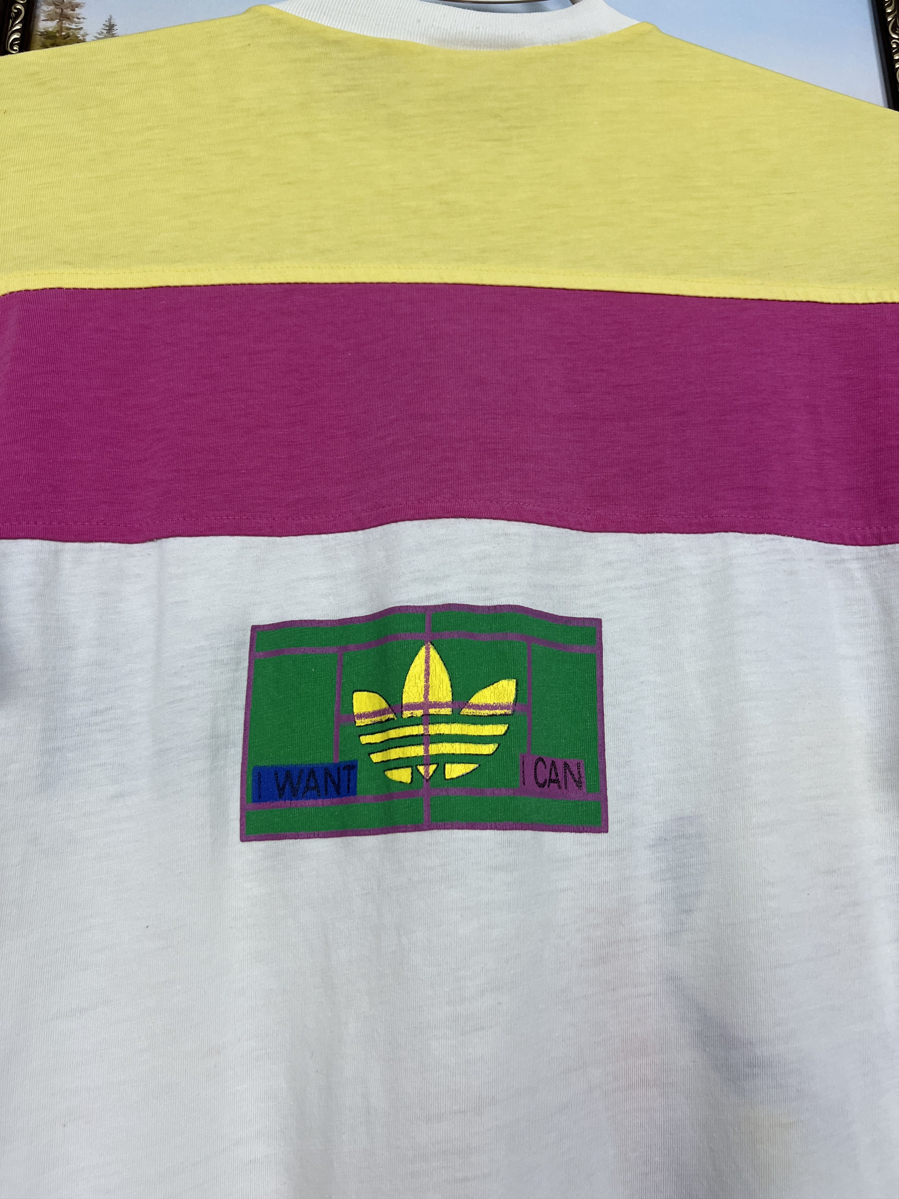Adidas Vintage Edberg Lendl Agassi I want I Can Tennis Shirt Trikot Size US M / EU 48-50 / 2 - 10 Thumbnail