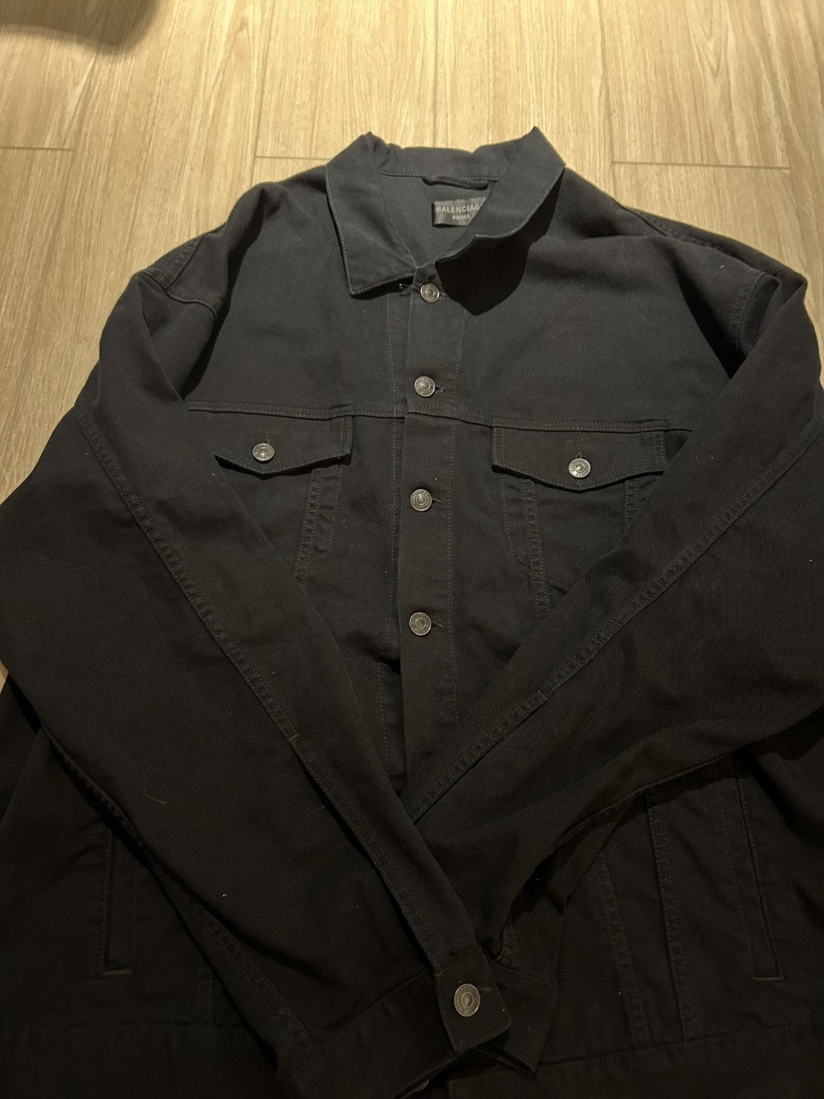 Balenciaga Balenciaga Gaffer Denim Jacket Size US XL / EU 56 / 4 - 2 Thumbnail
