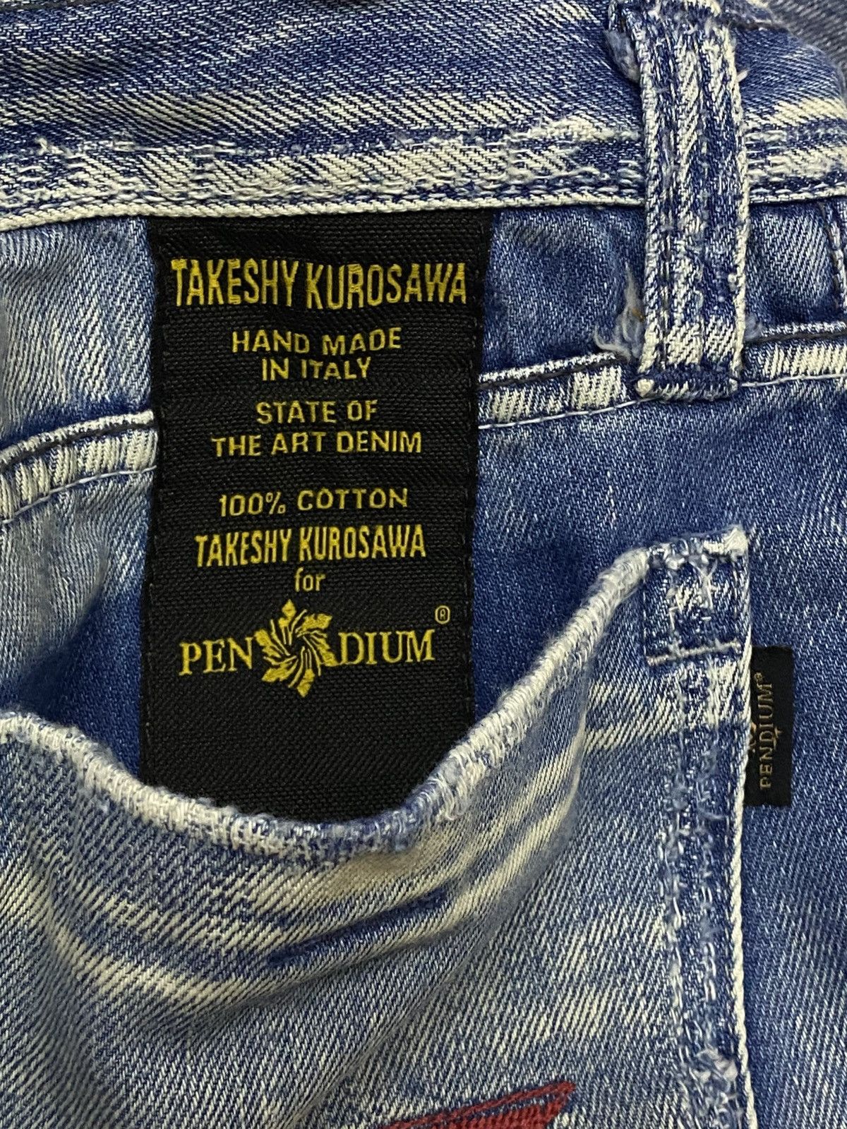 If Six Was Nine × Japanese Brand × Takeshy Kurosawa Takeshy Kurosawa “FEEL” Distressed Washed Denim Size US 32 / EU 48 - 14 Thumbnail