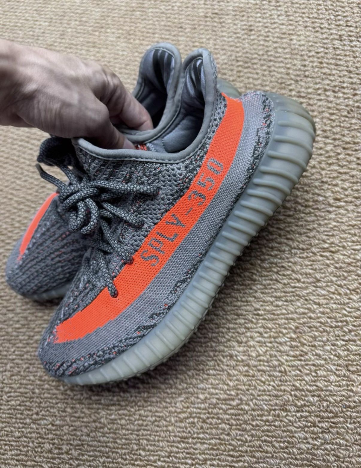 Adidas Adidas Yeezy 350 V2 Grey Orange Static K37 Size US 8.5 / EU 41-42 - 2 Thumbnail