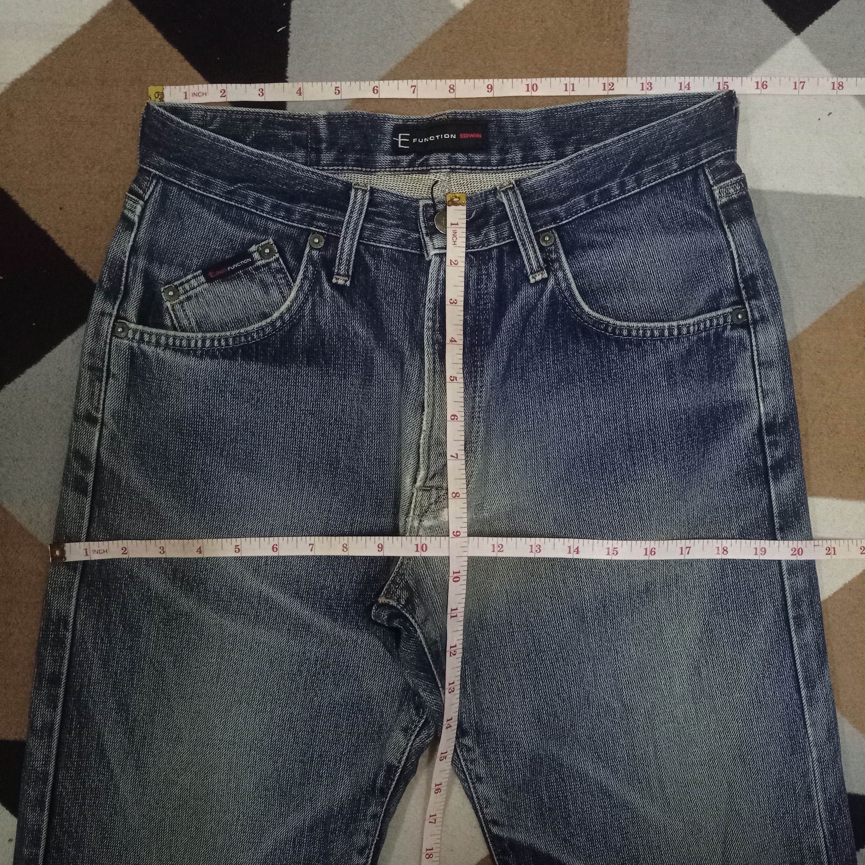 Edwin × Japanese Brand Vintage Japanese Edwin E-Function Blue Wash Baggy Jeans Size US 30 / EU 46 - 10 Thumbnail