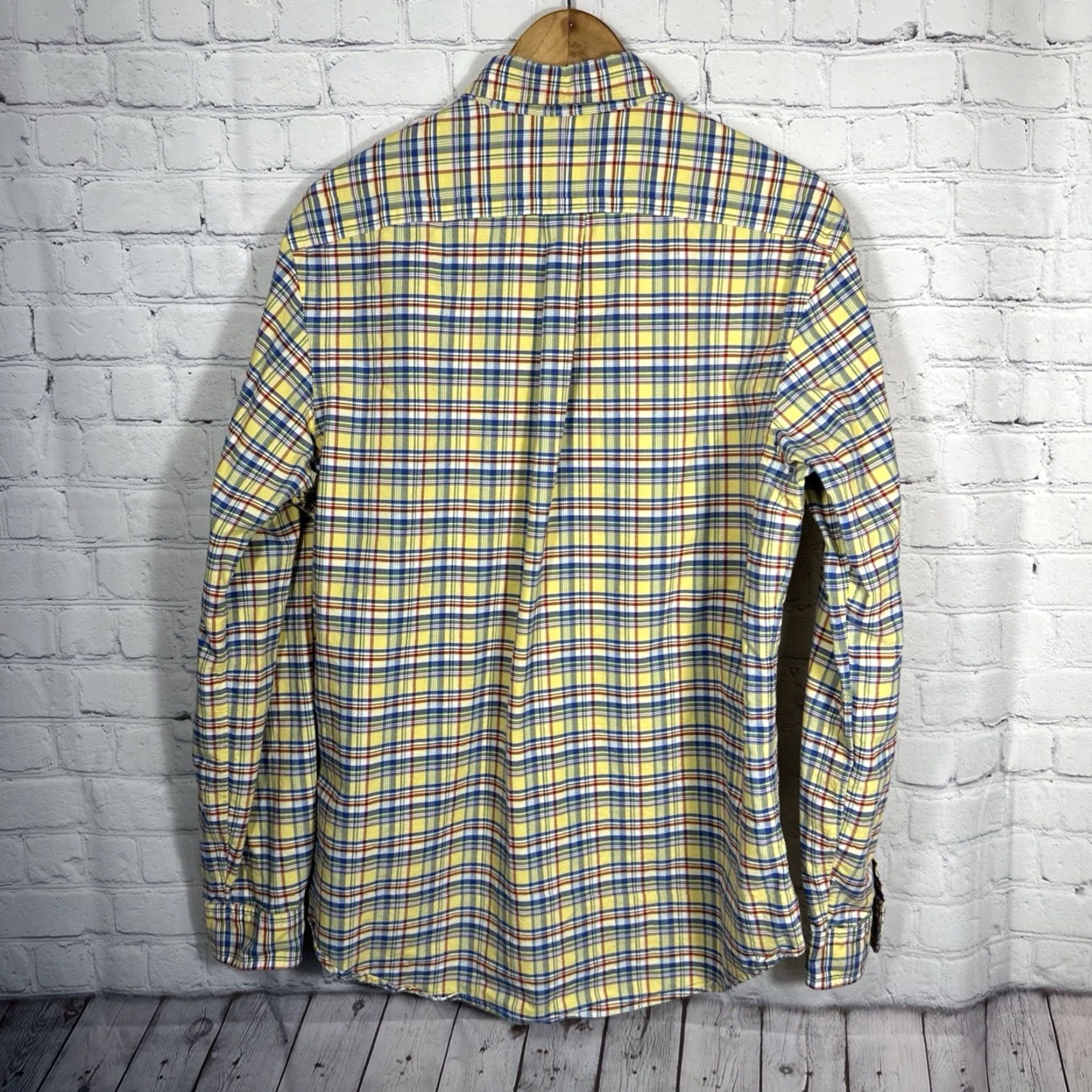 Ralph Lauren Ralph Lauren Shirt Mens Large Yellow Blue Plaid Long Sleeve Button-Up Button-Down Collar Classic Preppy Cotton Chambray All Seasons Men Size US L / EU 52-54 / 3 - 4 Thumbnail